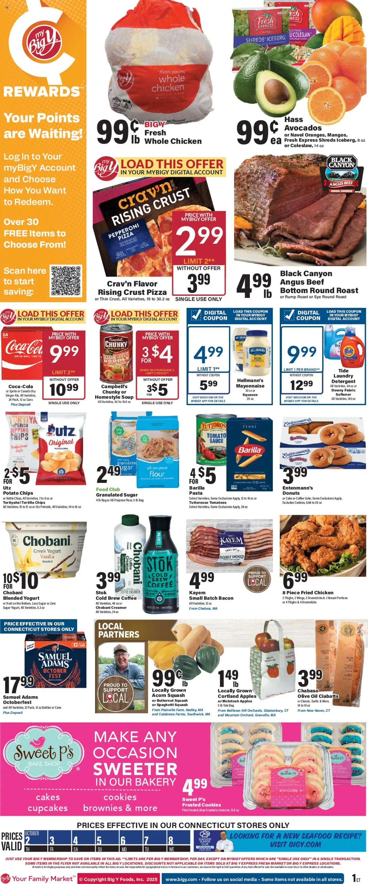 Big Y Weekly Ad - valid from 02.10.2025 | Page: 1 | Products: Press, Oil, Garlic, Kettle