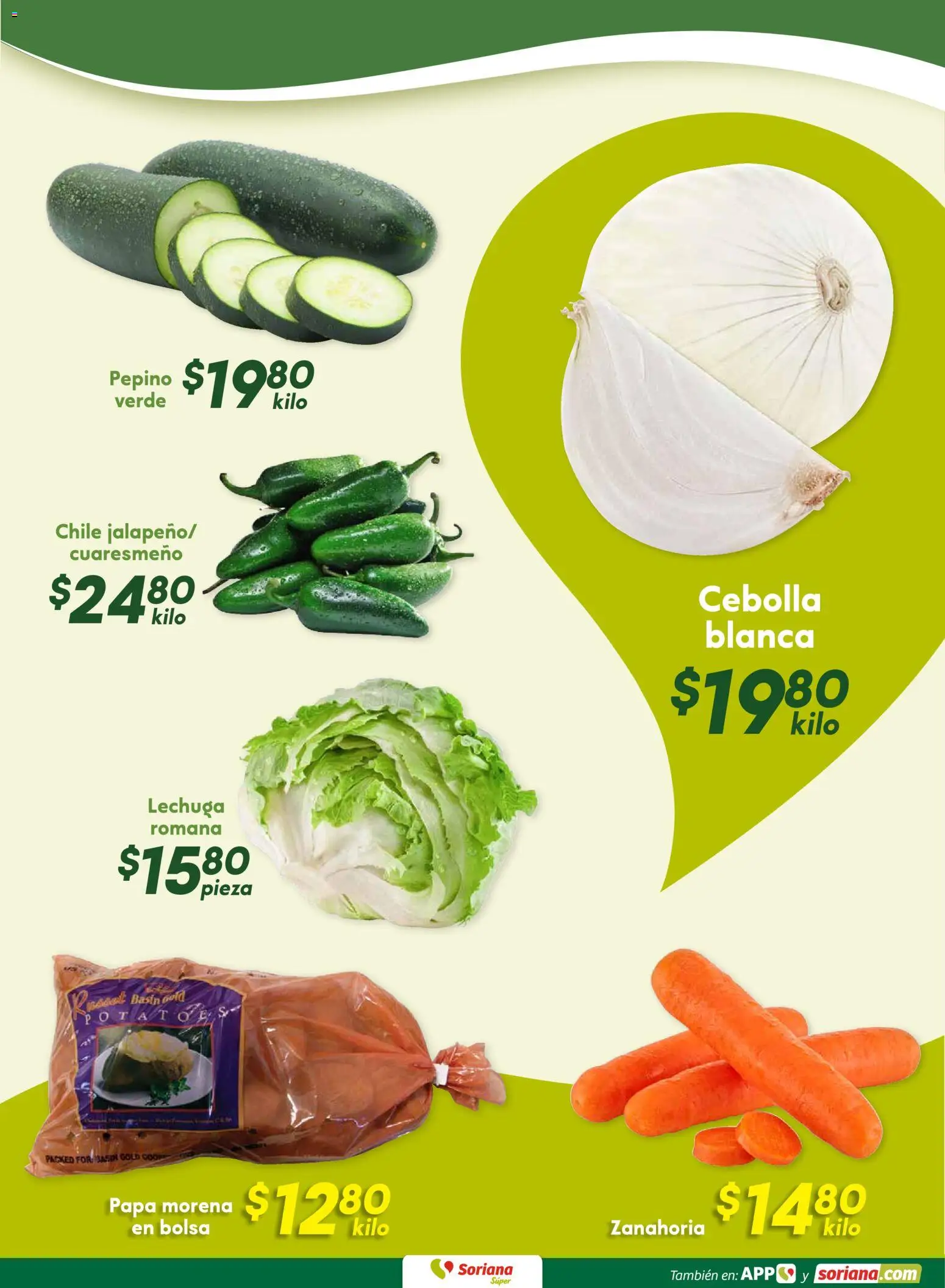 Nuevas ofertas de Soriana válidas en toda la República Mexicana desde el 19.02.2026. ¡Encuentra las mejores ofertas en Soriana - Fin de Semana Súper: Saltillo y Torreón! | Página: 11 | Productos: Papa, Bolsa, Lechuga, Zanahoria