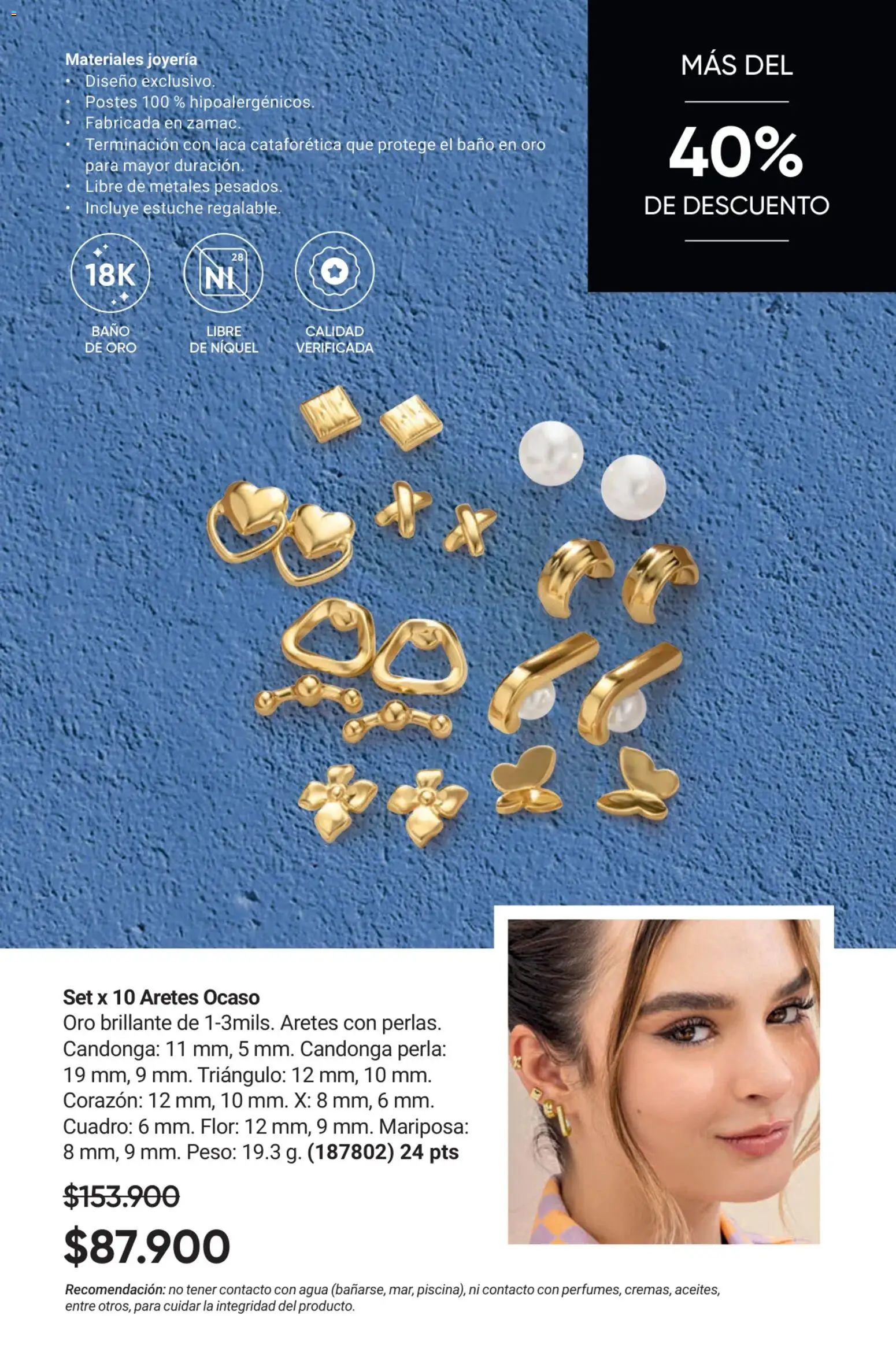 Avon revista - valida desde el 02.01.2026 | Página: 73 | Productos: Agua, Estuche, Aretes, Peso