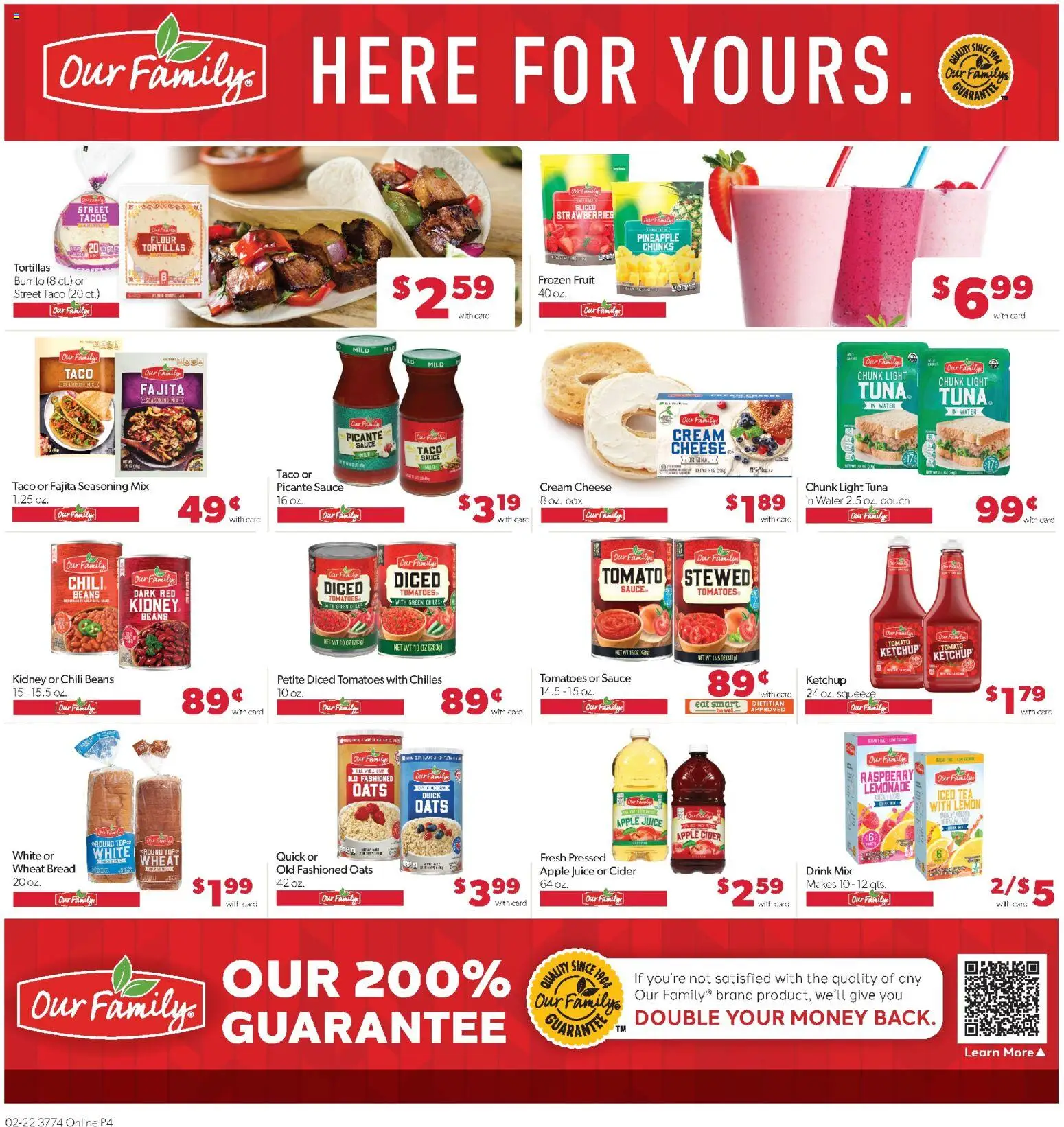 Family Fare Weekly Ad - NE - valid from 22.02.2026 | Page: 9 | Products: Cheese, Juice, Tomatoes, Strawberries