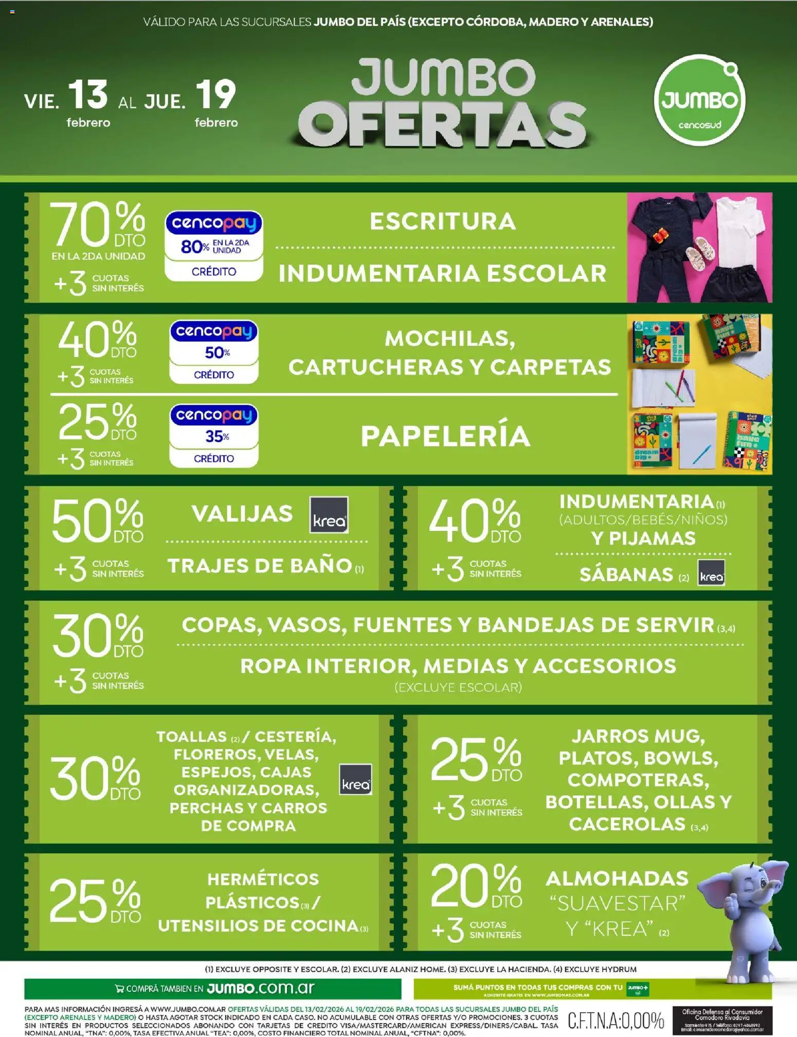 Jumbo - Oferta | Electro y Hogar │ válido desde el 13.02.2026 | Página: 2 | Productos: Teléfono, Utensilios de cocina, Cocina, Ropa