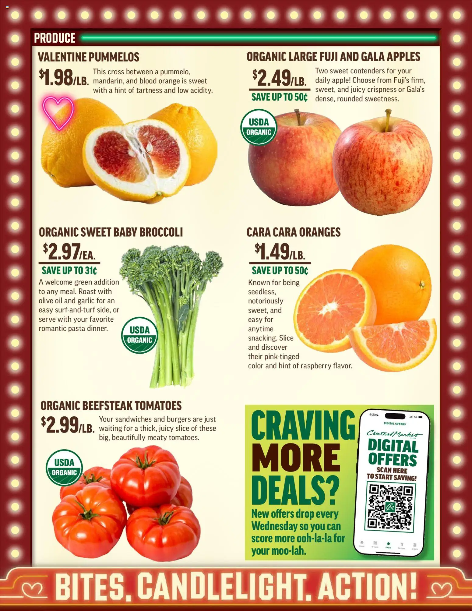 Central Market Weekly Ad - valid from 11.02.2026 | Page: 2 | Products: Apples, Oranges, Tomatoes, Raspberry