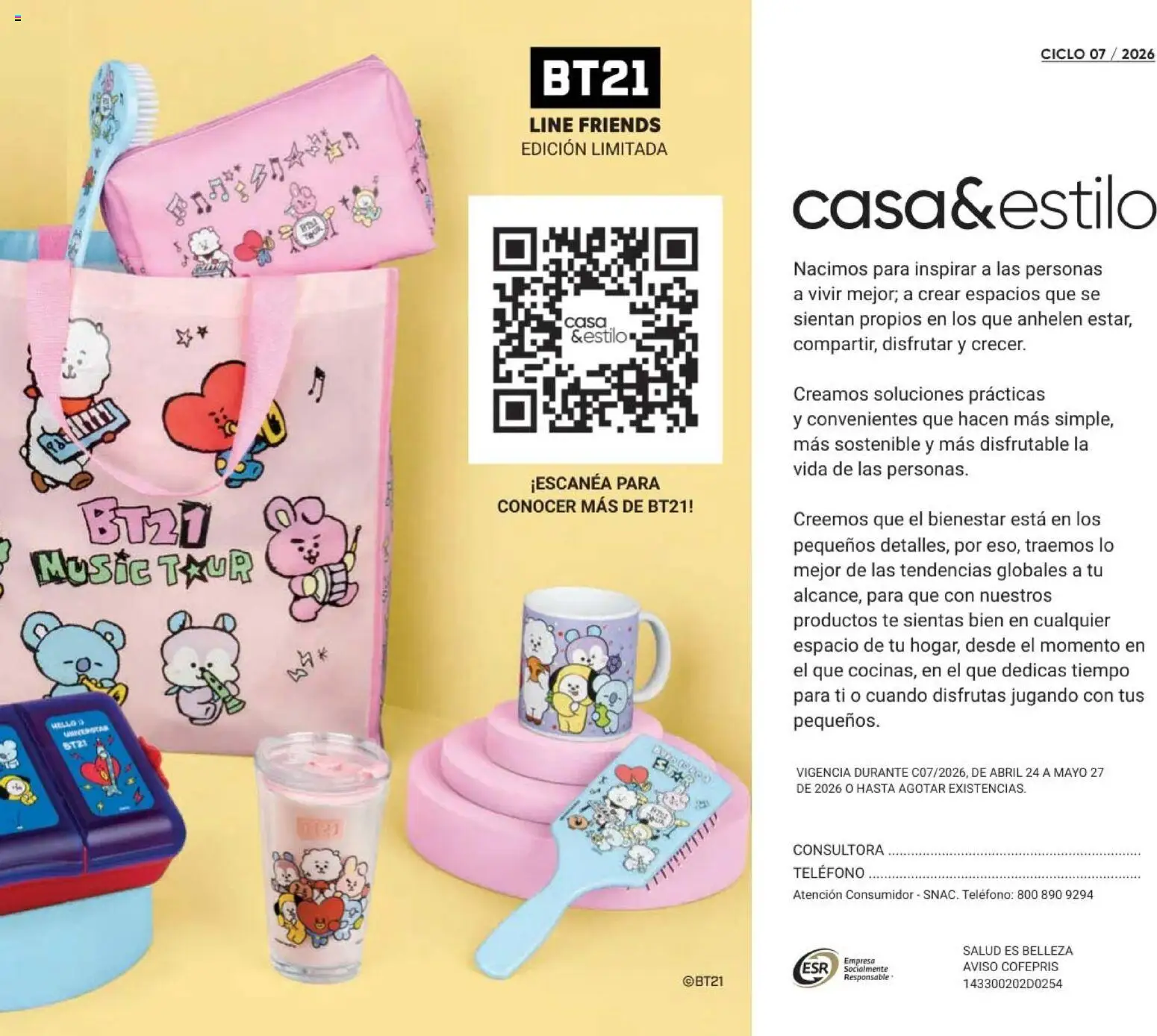 Nuevas ofertas de AVON válidas en toda la República Mexicana desde el 24.04.2026. ¡Encuentra las mejores ofertas en AVON Casa & Estilo 7 2026! | Página: 5 | Productos: Té, Teléfono