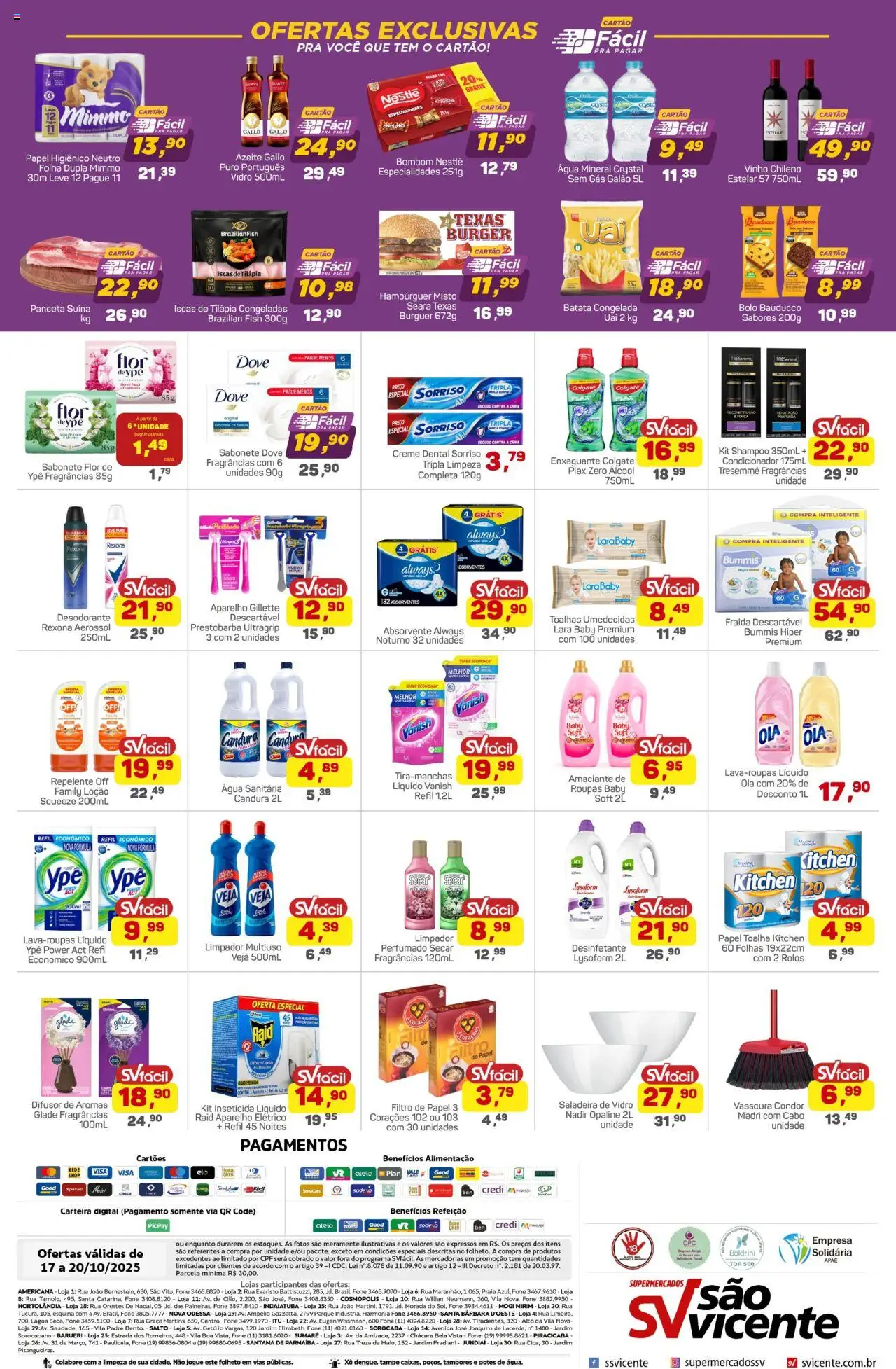 Supermercados São Vicente Folheto - válido de 20.10.2025 | Página: 4 | Produtos: Dove, Amaciante, Desinfetante, Inseticida