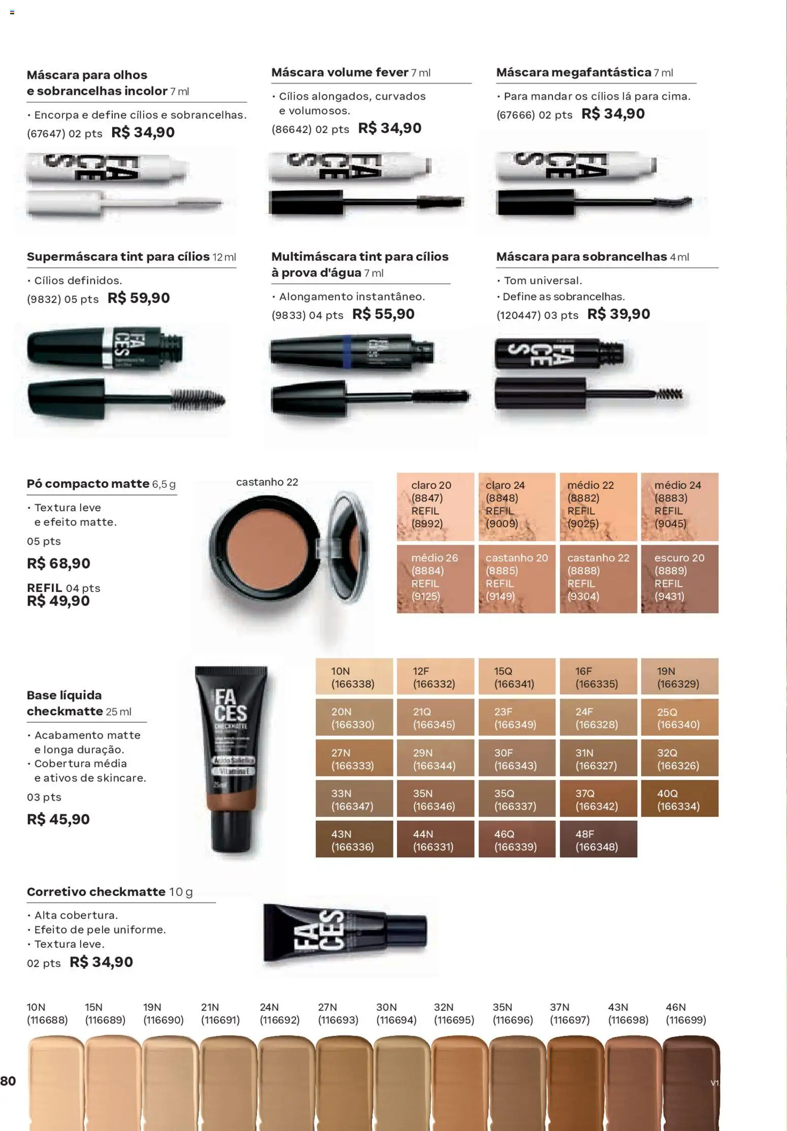 Natura Folheto - válido de 26.12.2025 | Página: 80 | Produtos: Pó compacto, Corretivo, Pó, Base