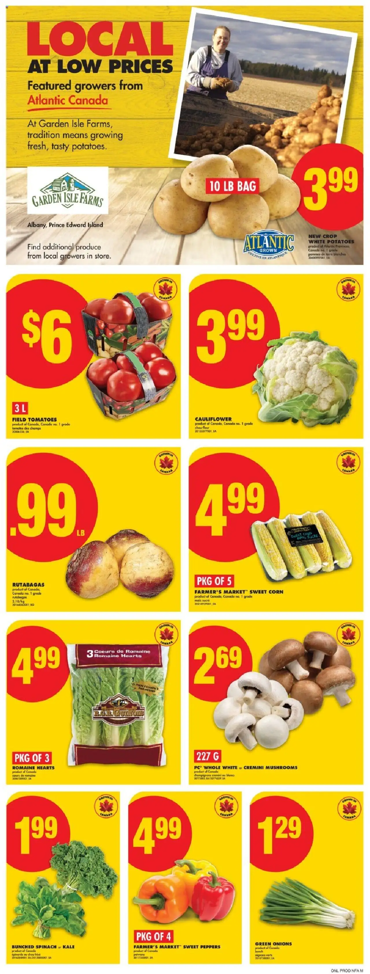 No Frills flyer valid from 14.08.2025 | Page: 4 | Products: PC, Potatoes, Bag, Tomatoes