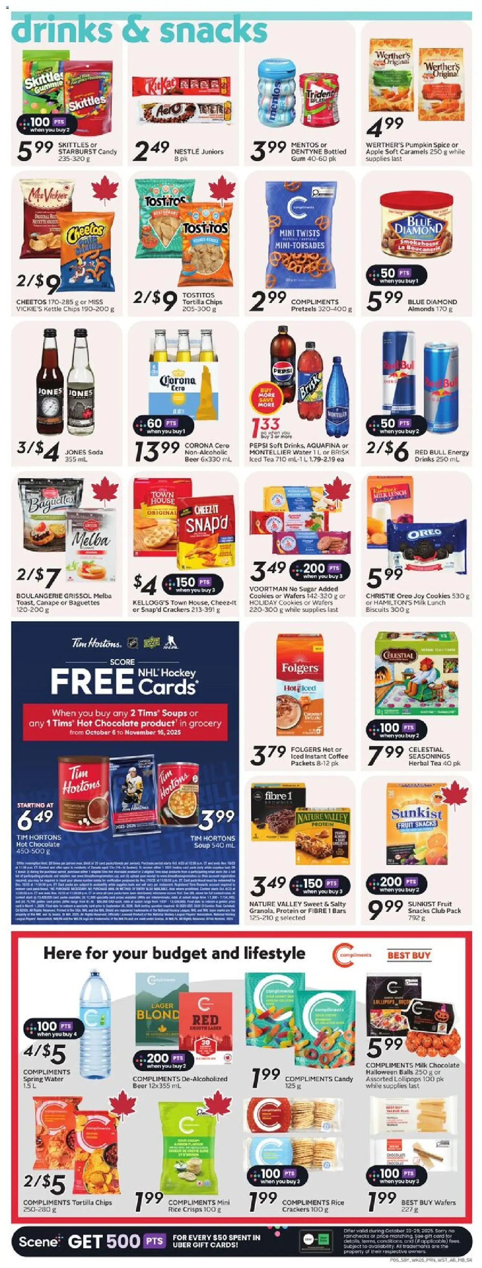 Sobeys flyer valid from 23.10.2025 | Page: 8 | Products: Rice, Kettle, Pumpkin, Beer