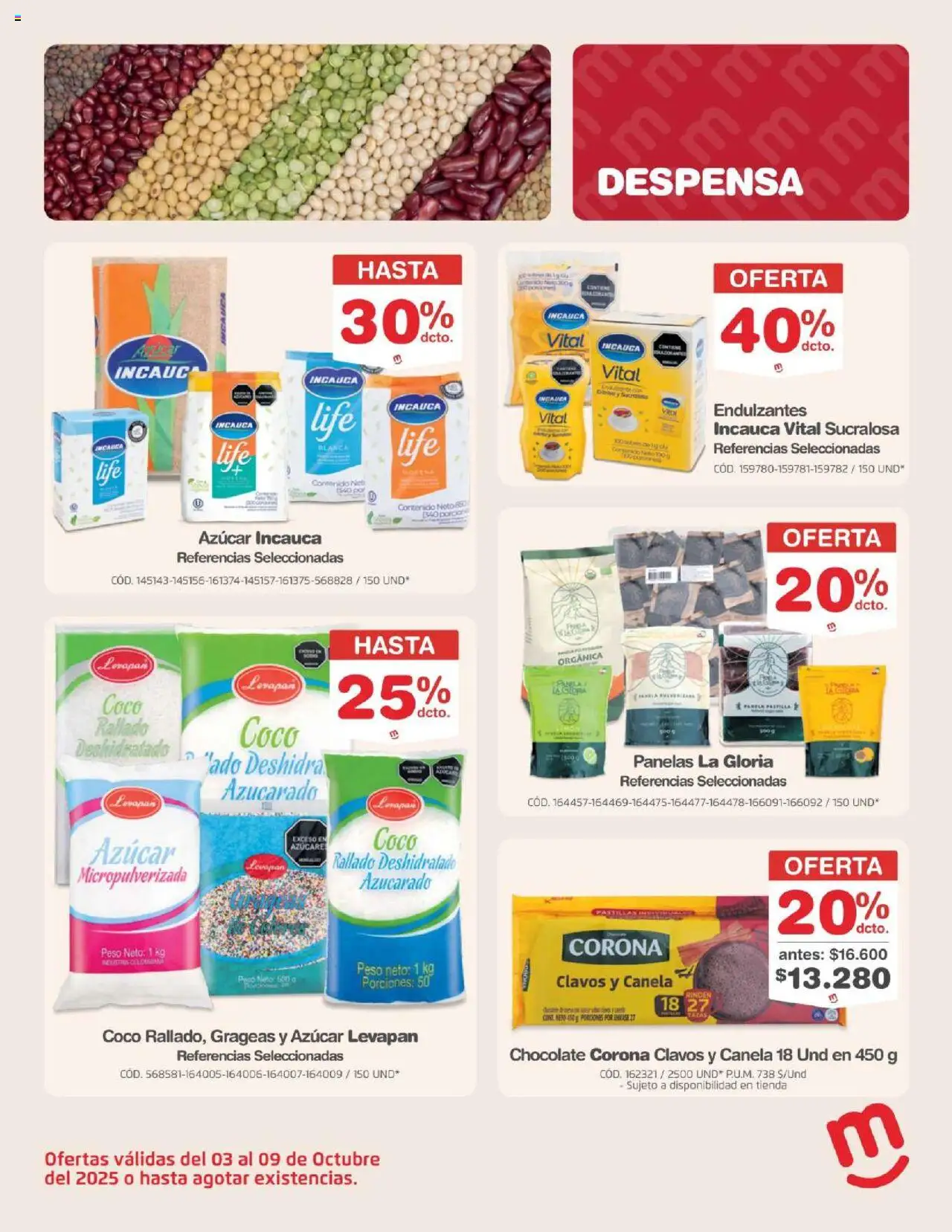 Makro revista - valida desde el 03.10.2025 | Página: 5 | Productos: Azucar, Peso, Coco, Chocolate