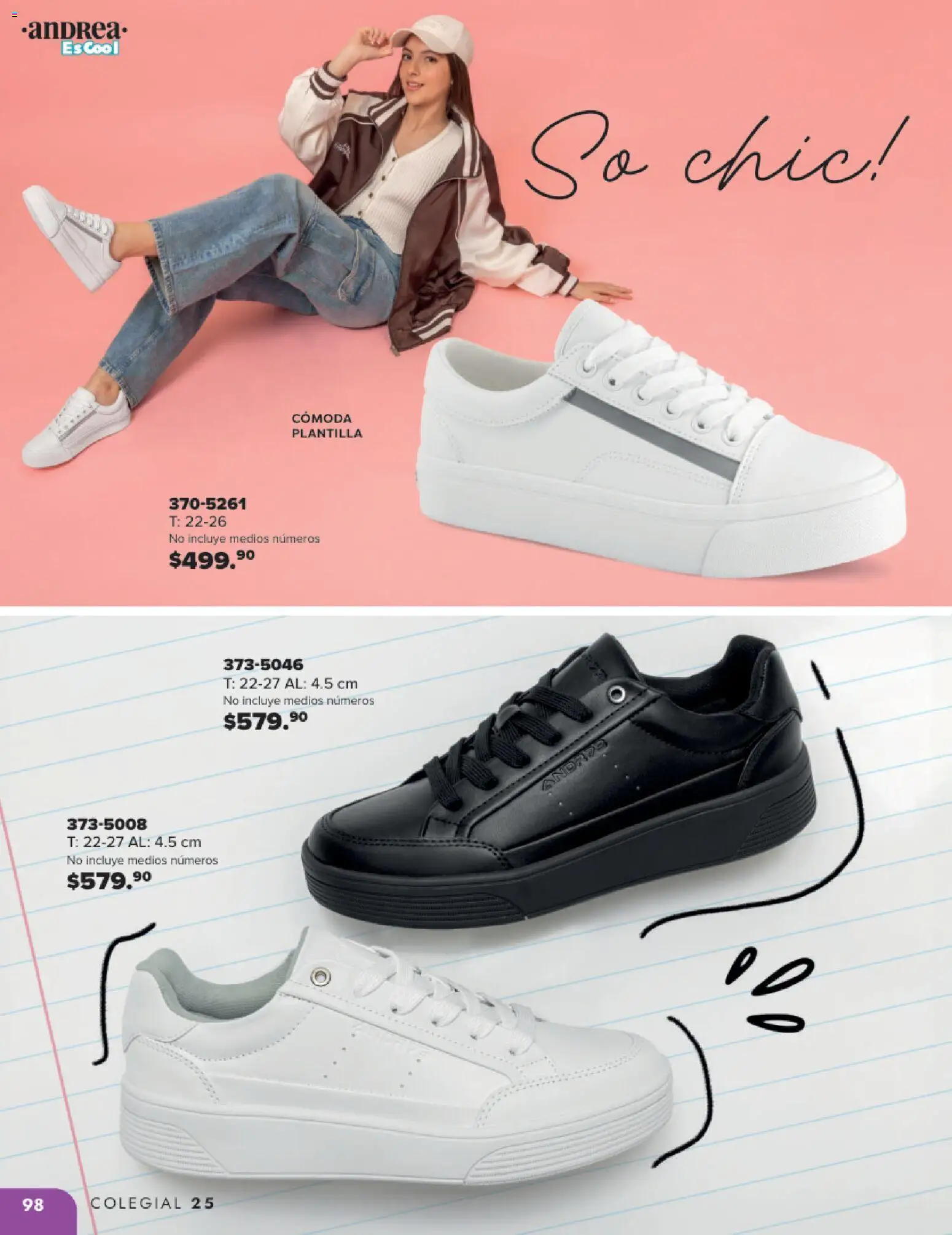 Nuevas ofertas de Andrea válidas en toda la República Mexicana desde el 25.05.2025. ¡Encuentra las mejores ofertas en Andrea catálogo Colegial ! | Página: 98