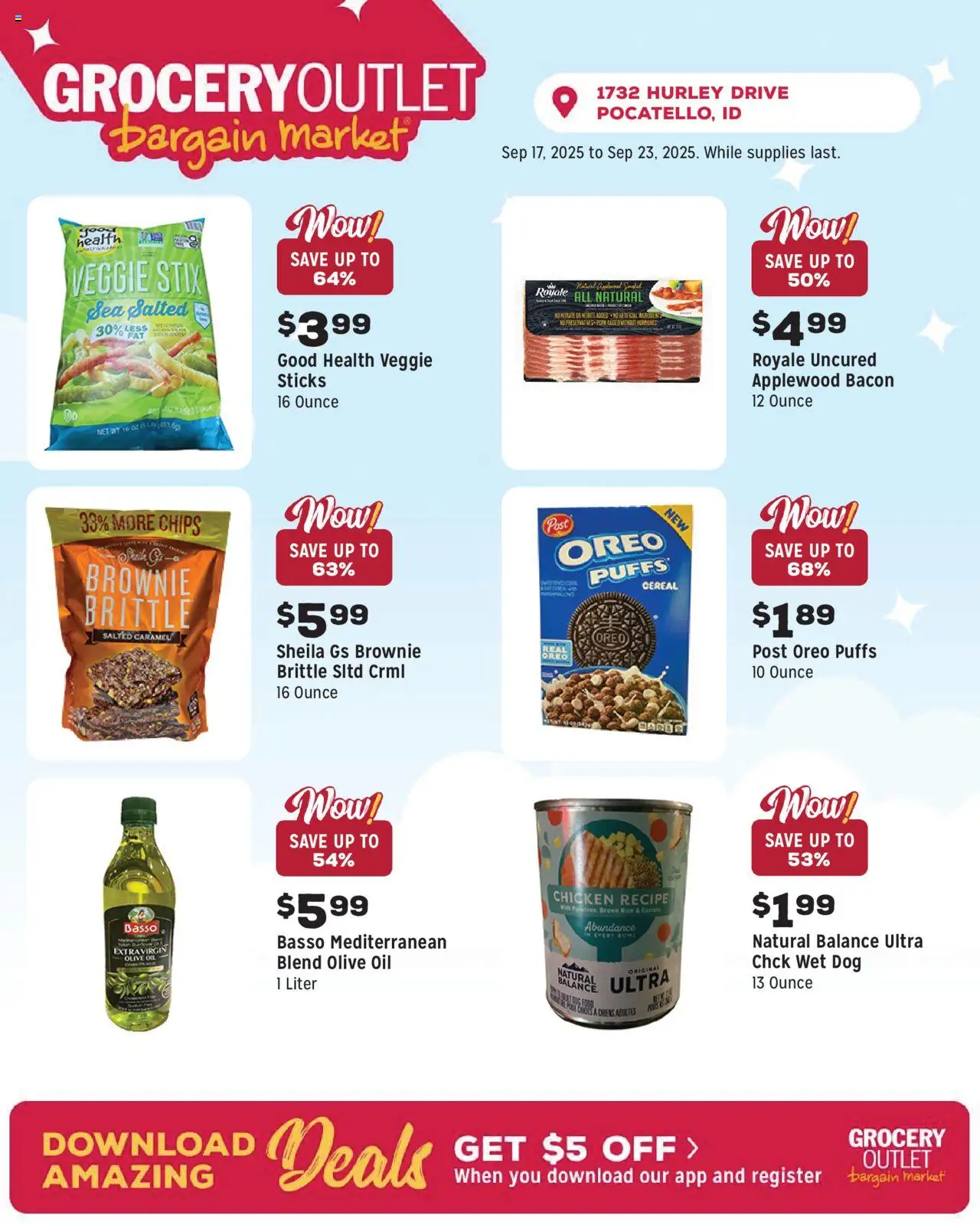 Grocery Outlet Weekly Ad - ID - valid from 17.09.2025 | Page: 3 | Products: Oil, Pork, Rice, Chips