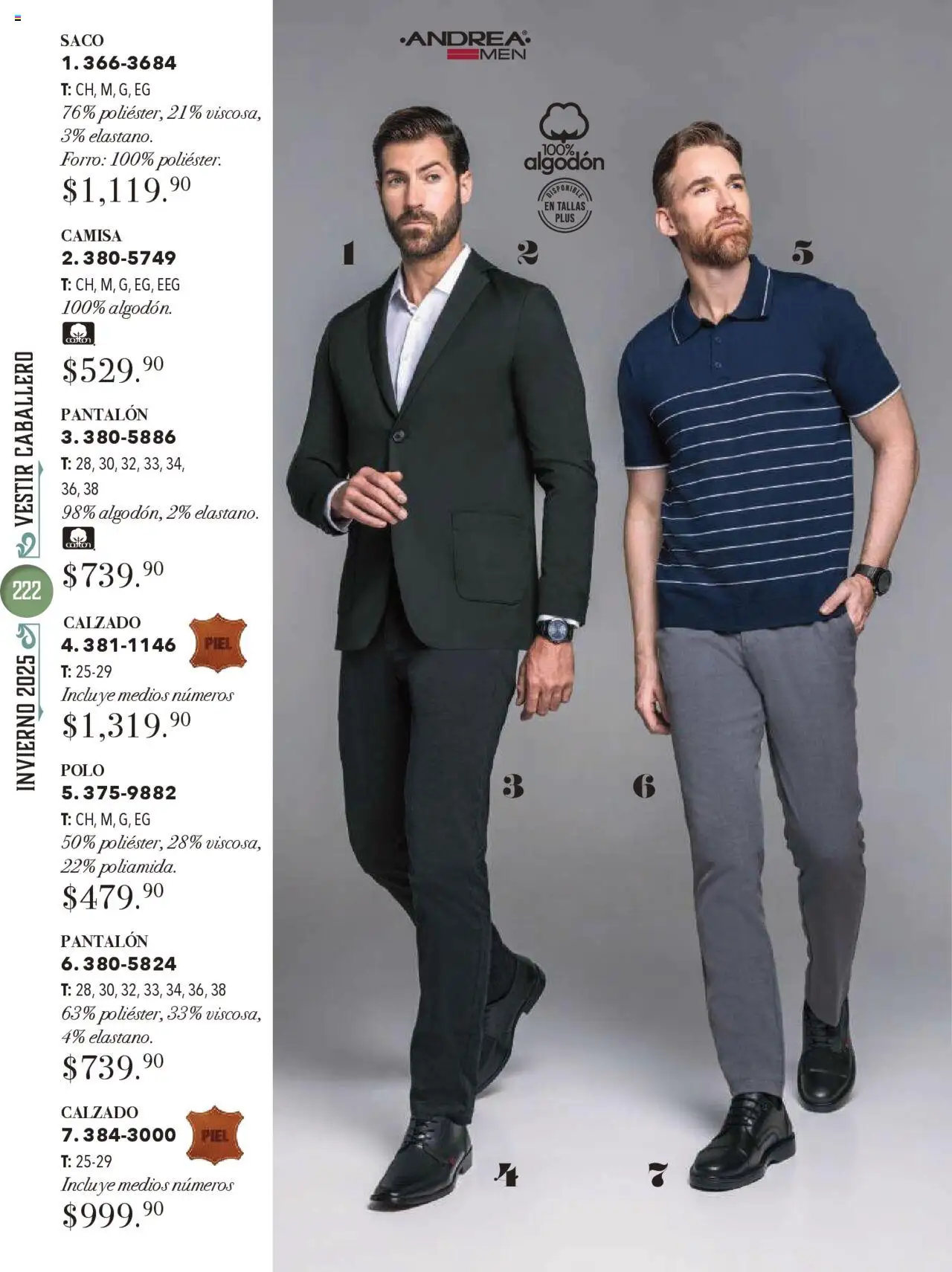 Nuevas ofertas de Andrea válidas en toda la República Mexicana desde el 13.10.2025. ¡Encuentra las mejores ofertas en Andrea - Catálogo Invierno! | Página: 222 | Productos: Camisa, Algodón