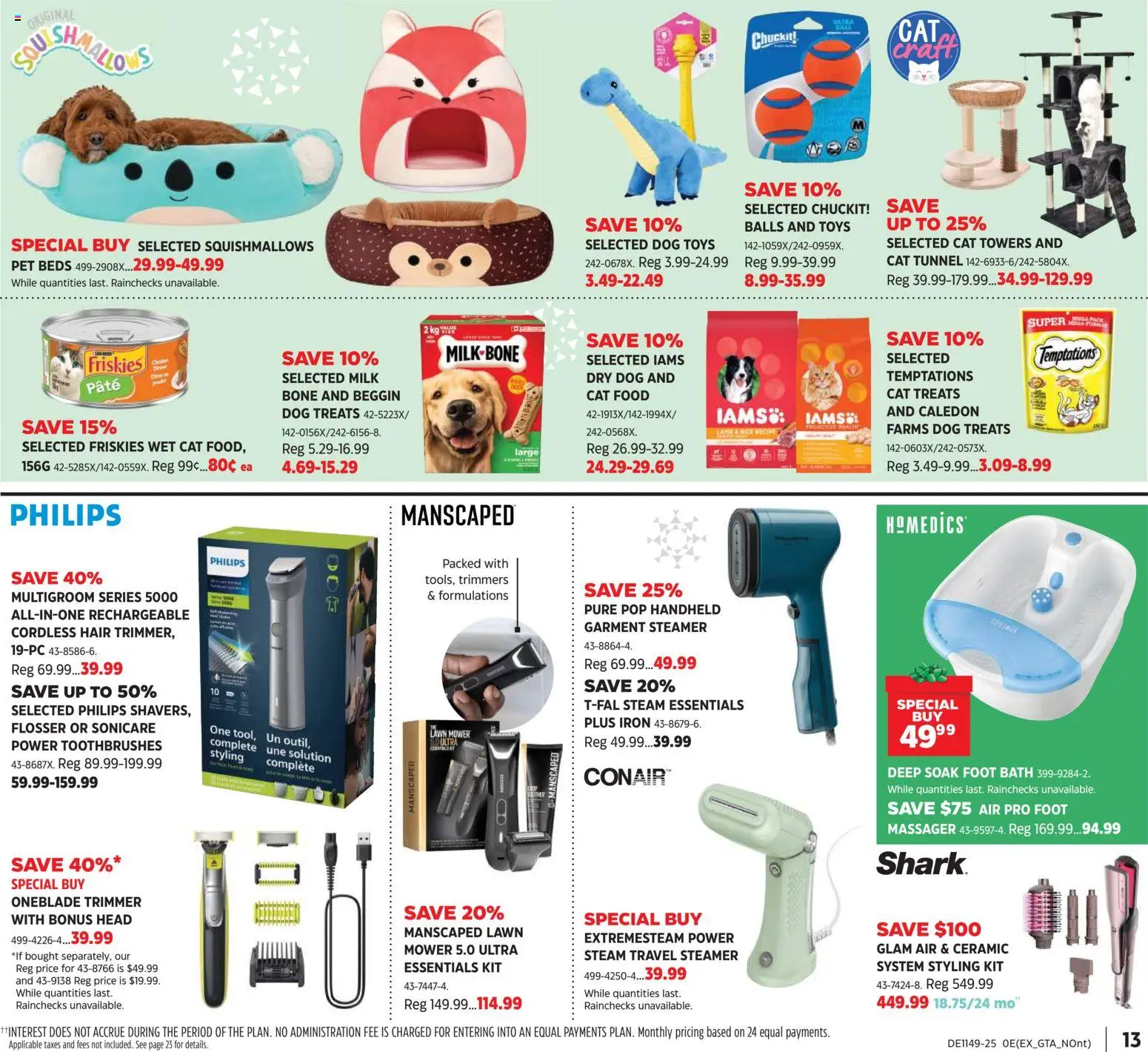 Canadian Tire flyer valid from 27.11.2025 | Page: 13 | Products: Rice, Mower, Bath, Milk