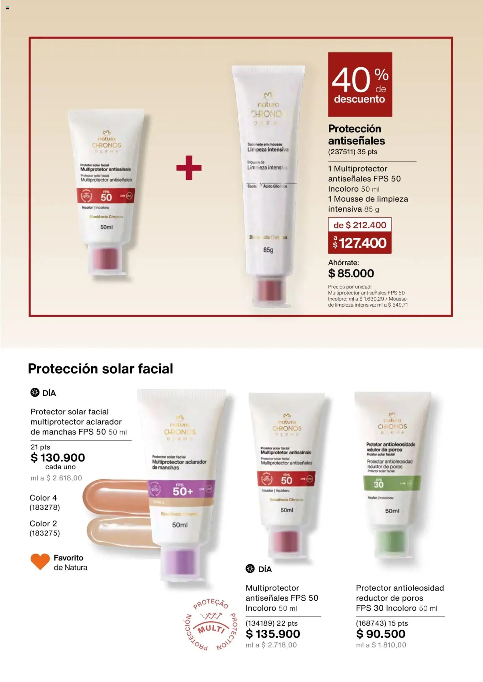 Natura revista - valida desde el 01.03.2026 | Página: 79 | Productos: Mousse, Protector solar