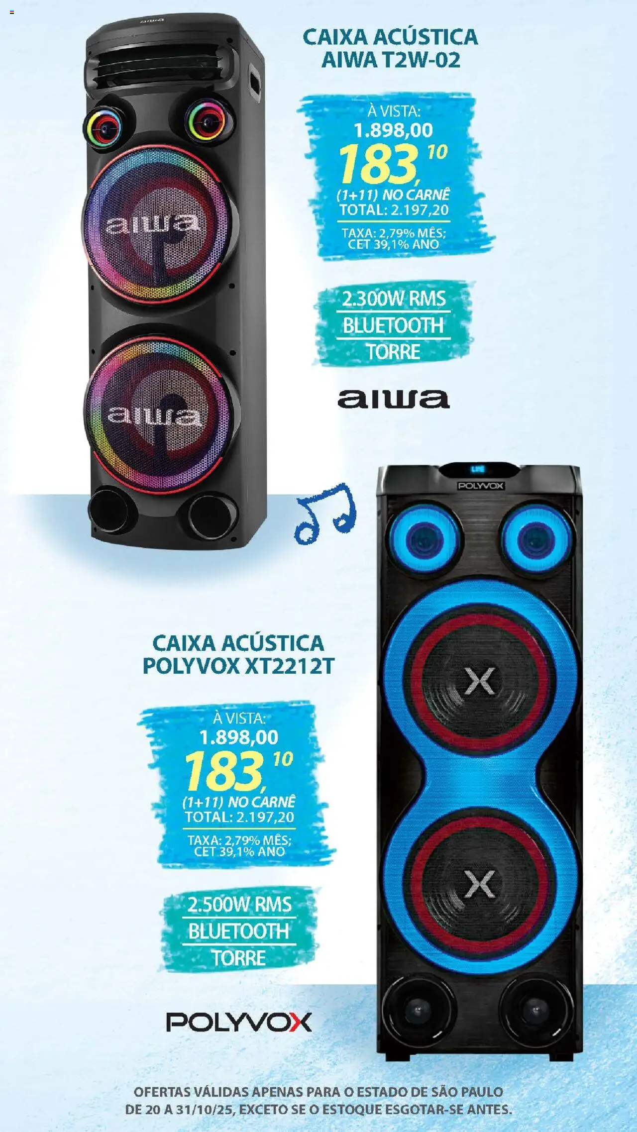 Lojas Cem Folheto - válido de 20.10.2025 | Página: 63 | Produtos: Caixa acústica, Caixa, Carne