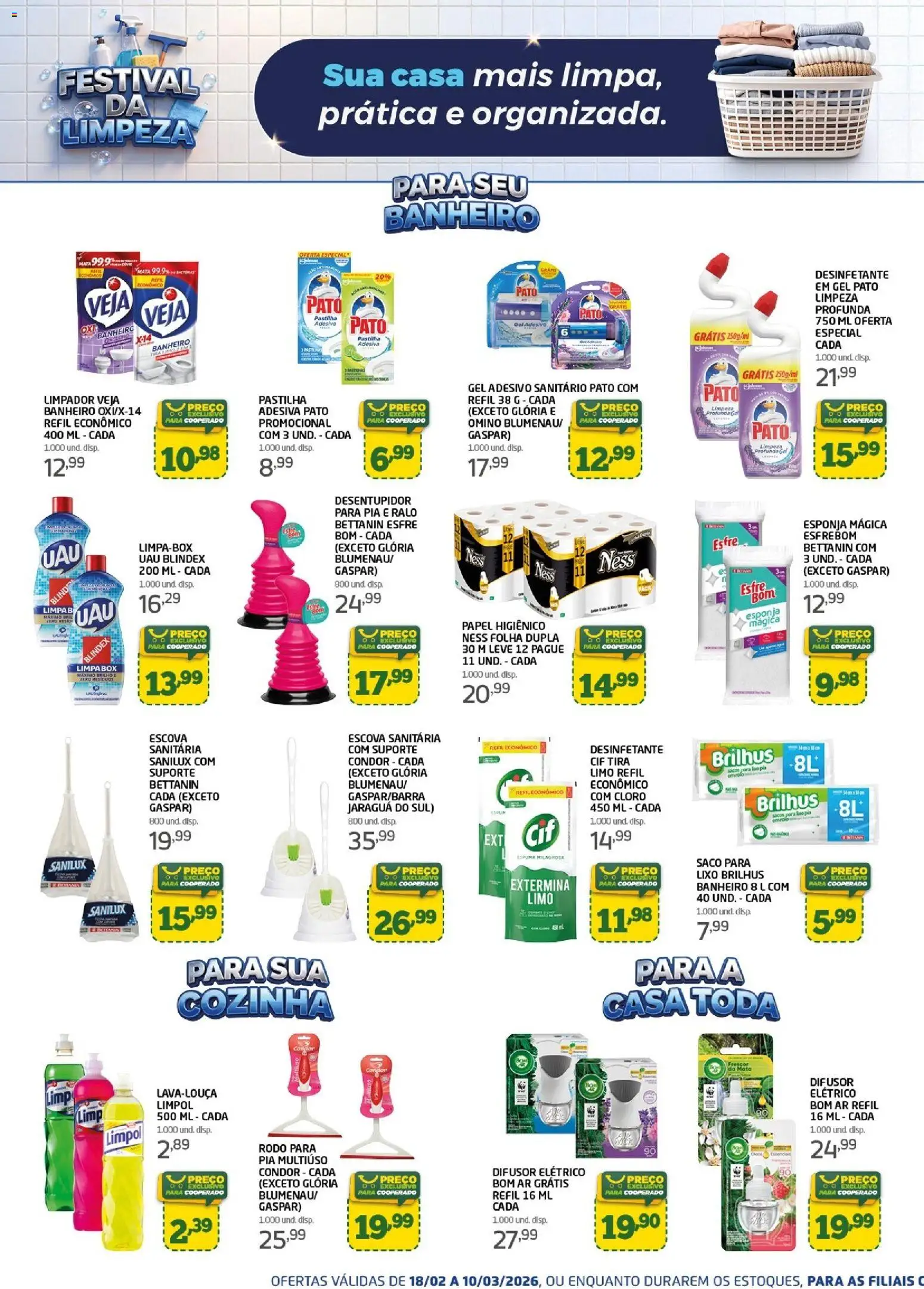 Cooper Folheto - válido de 18.02.2026 | Página: 2 | Produtos: Difusor, Esponja, Ralo, Escova