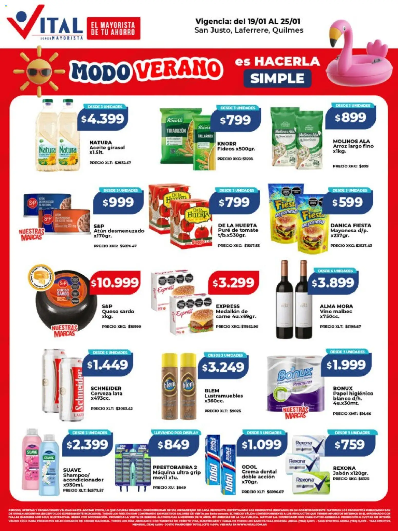 Vital - Ofertas - Laferrere  │ válido desde el 19.01.2026 | Página: 1 | Productos: Movil, Mayonesa, Vino, Crema