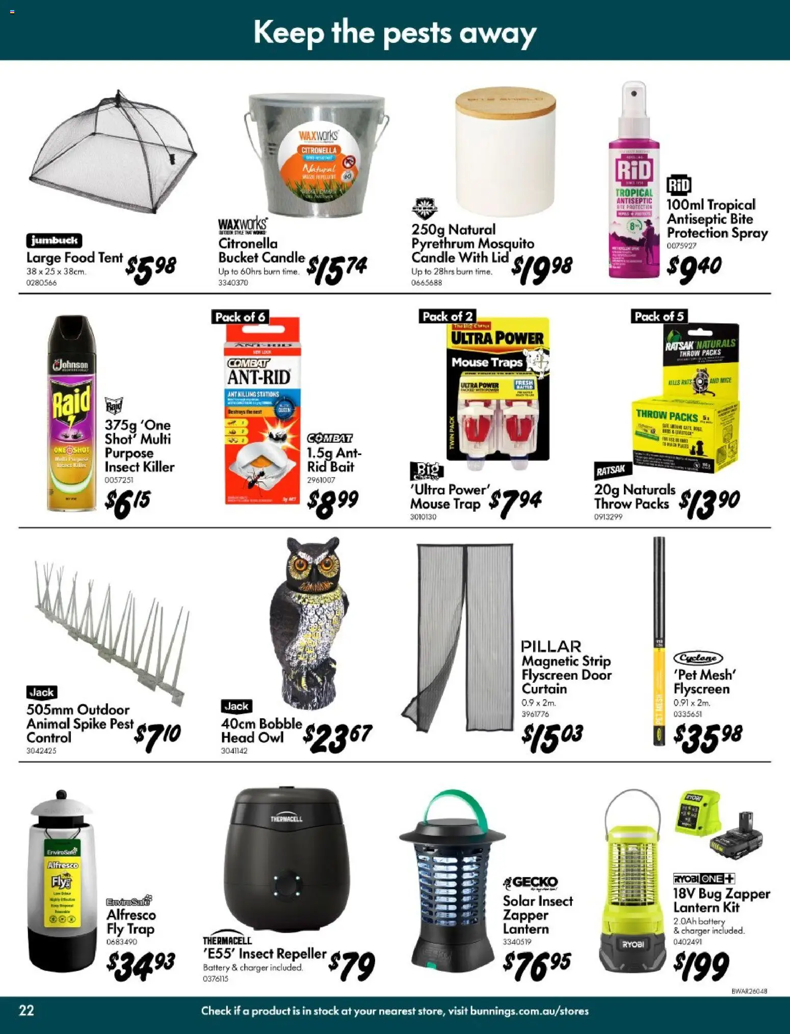 Bunnings Warehouse catalogue - valid from 11.03.2026 | Page: 22 | Products: Bucket, Curtain, Mouse, Strip