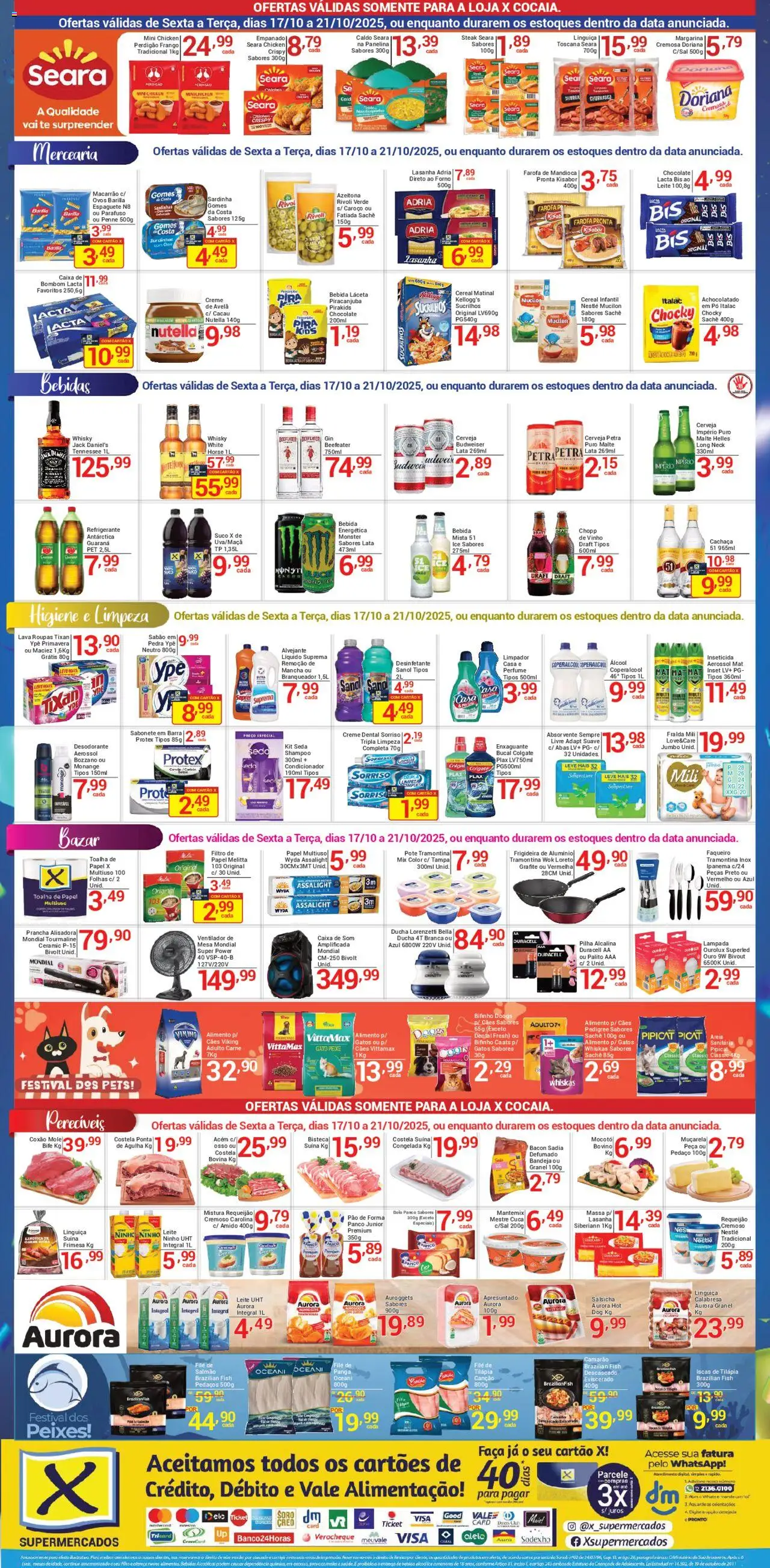 X Supermercados Folheto - válido de 17.10.2025 | Página: 2 | Produtos: Ventilador, Pó, Vinho, Lasanha