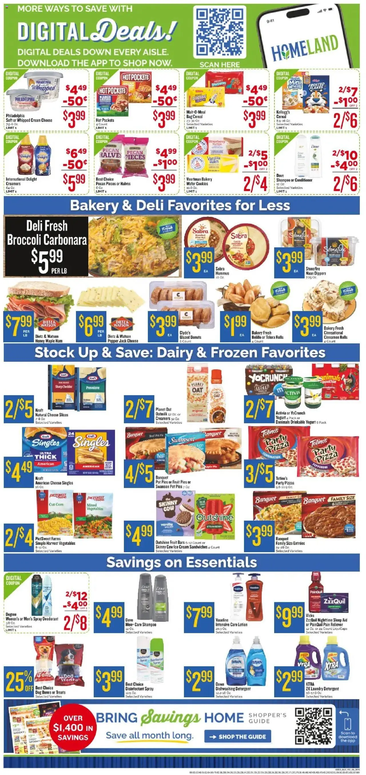 Homeland Weekly Ad - valid from 08.10.2025 | Page: 2 | Products: Yogurt, Detergent, Dishwashing detergent, Ice cream