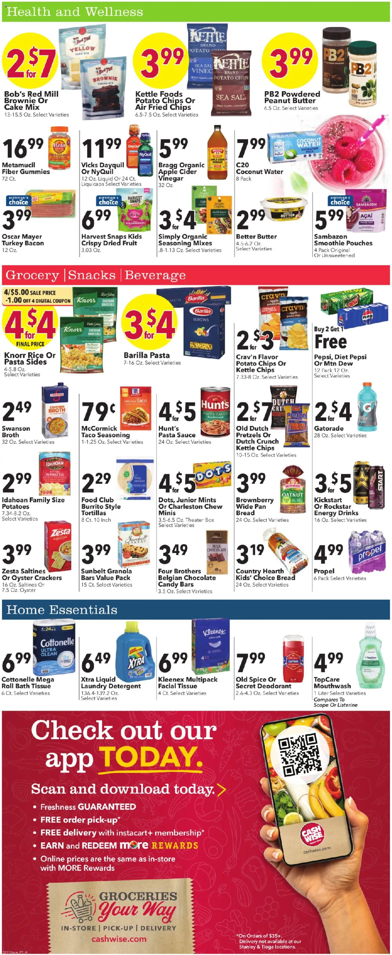 Cash Wise Weekly Ad - valid from 11.02.2026 | Page: 7 | Products: Broccoli, Pan, Strawberries, Water