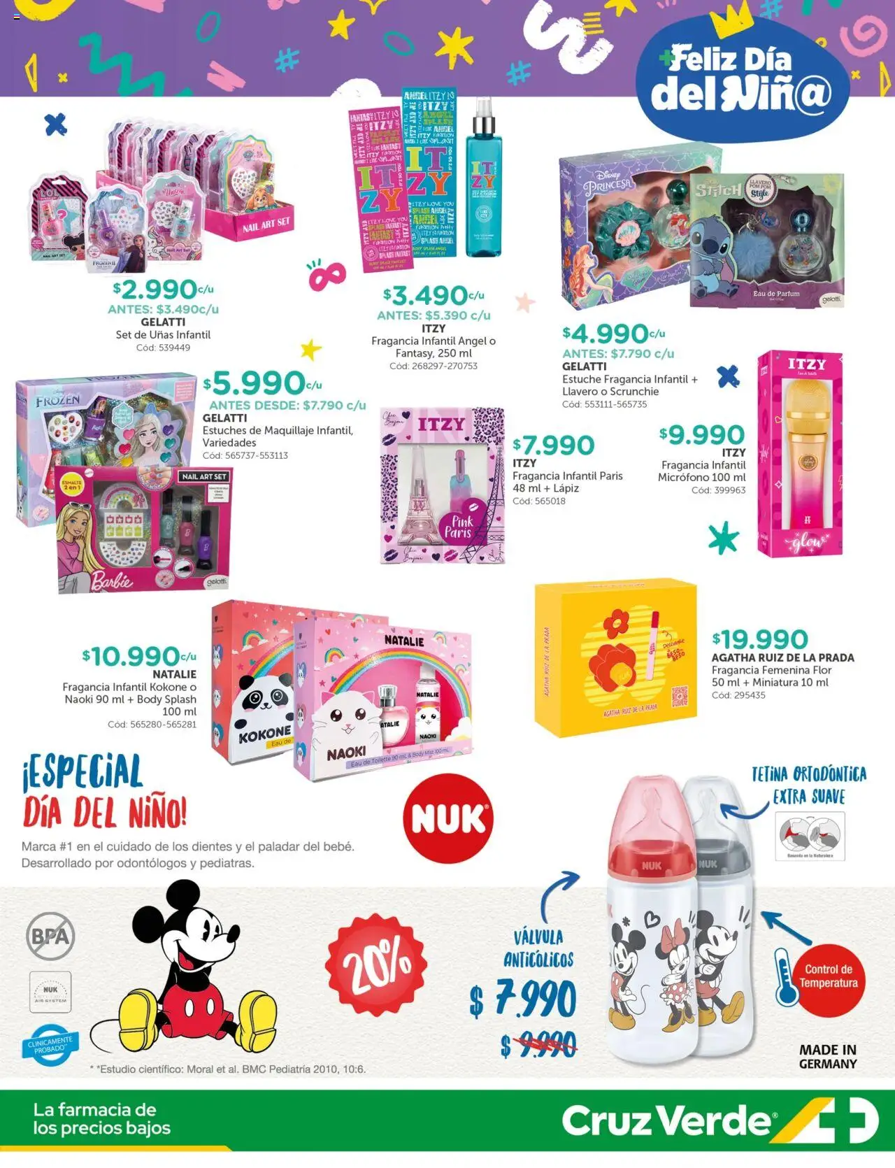 Día del Niño Cruz Verde │ válido desde el 01.08.2025 | Página: 3 | Productos: Micrófono, Llavero, Body, Maquillaje