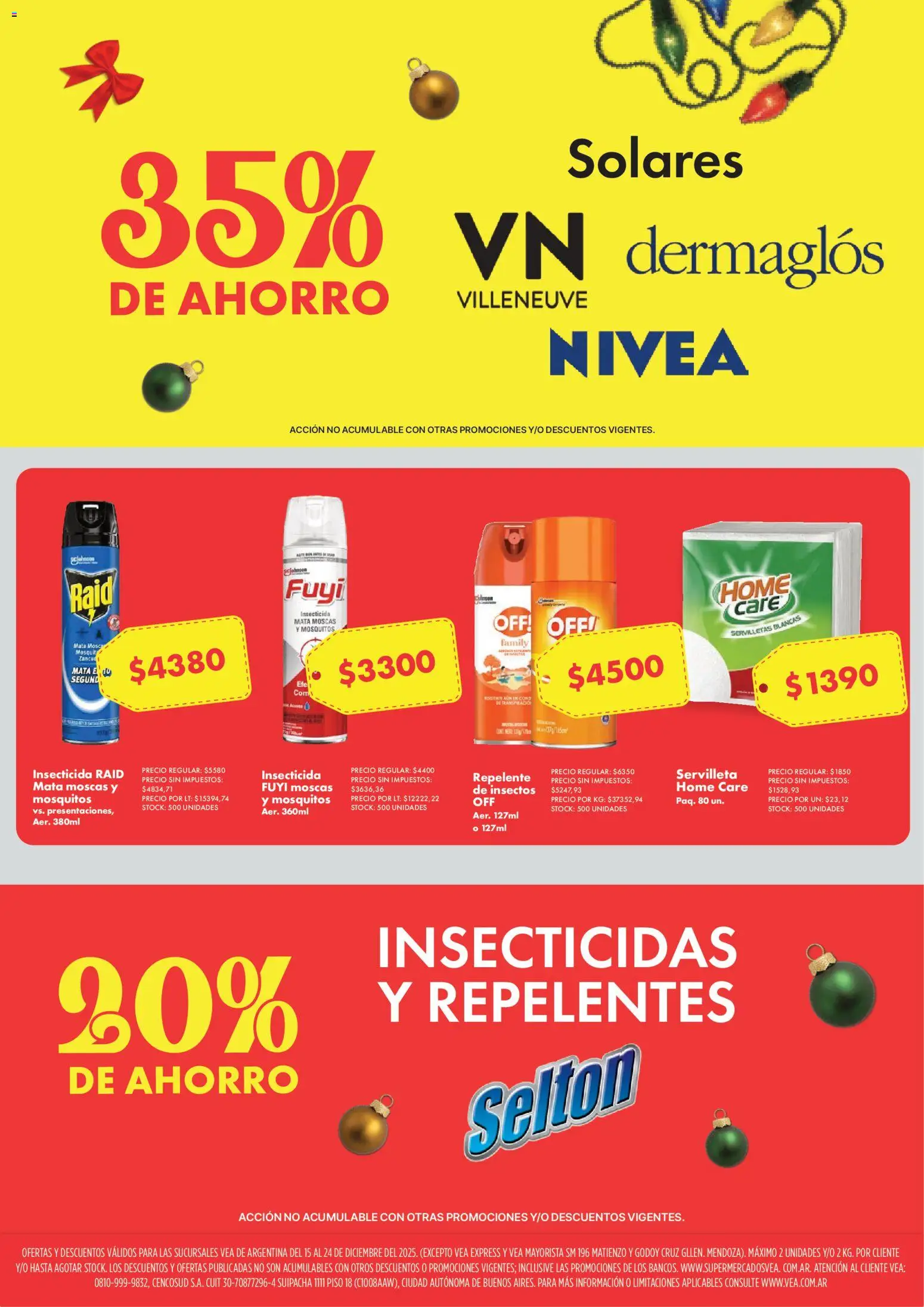 Vea - Especial Navidad  │ válido desde el 15.12.2025 | Página: 28 | Productos: Mata moscas, Repelente, Insecticida, Servilletas