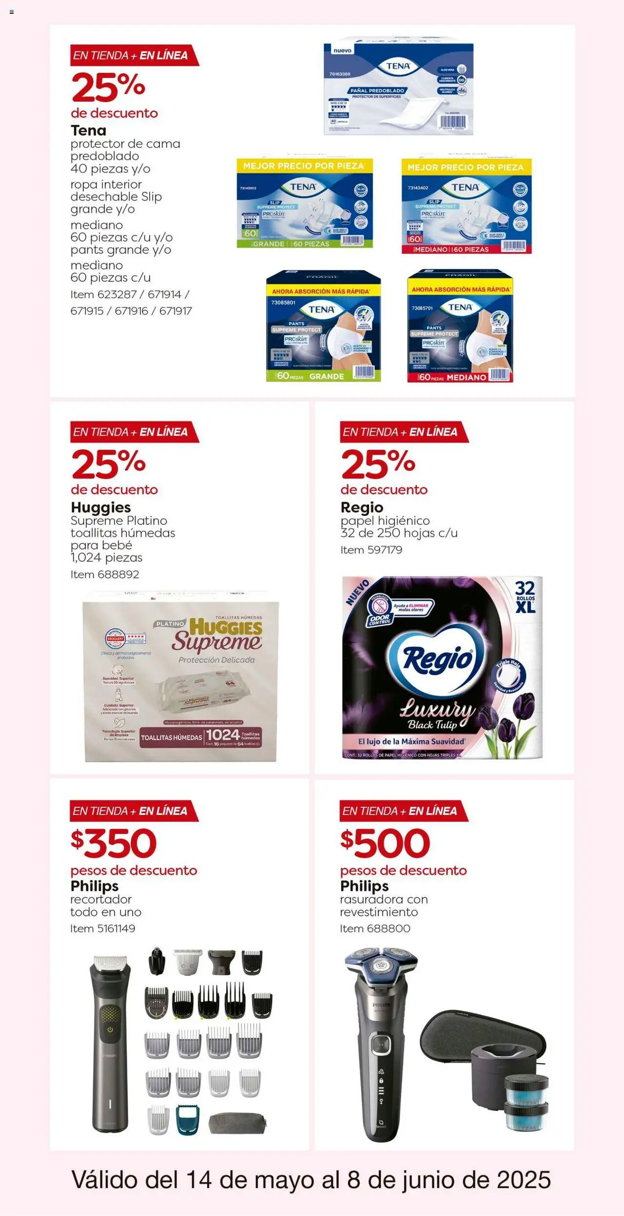 Nuevas ofertas de Costco válidas en toda la República Mexicana desde el 14.05.2025. ¡Encuentra las mejores ofertas en Costco catálogo! | Página: 29 | Productos: Aceite, Rasuradora, Cama, Pants