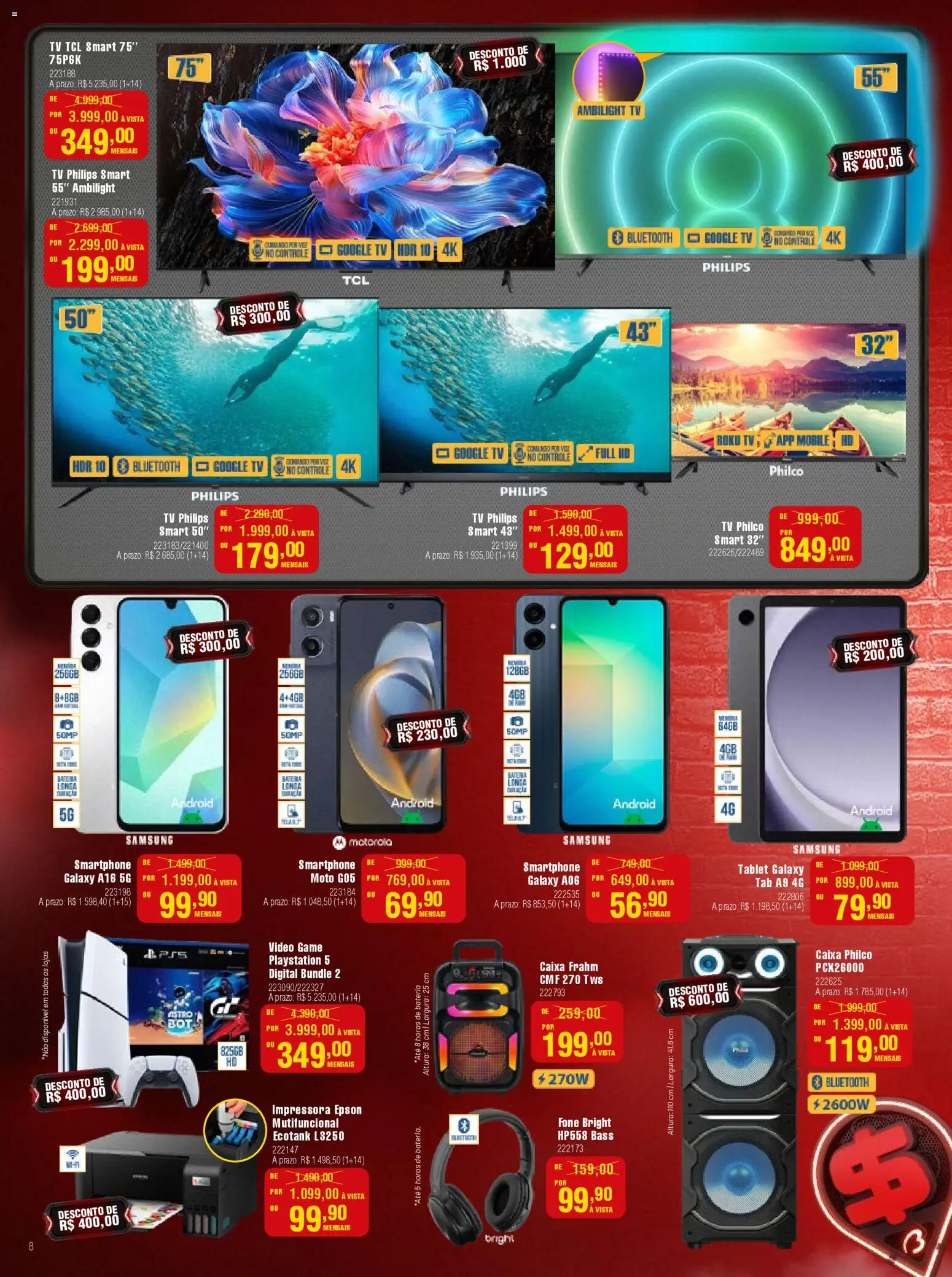 Berlanda Folheto - válido de 17.11.2025 | Página: 8 | Produtos: Caixa, Tv, Smartphone, Vídeo