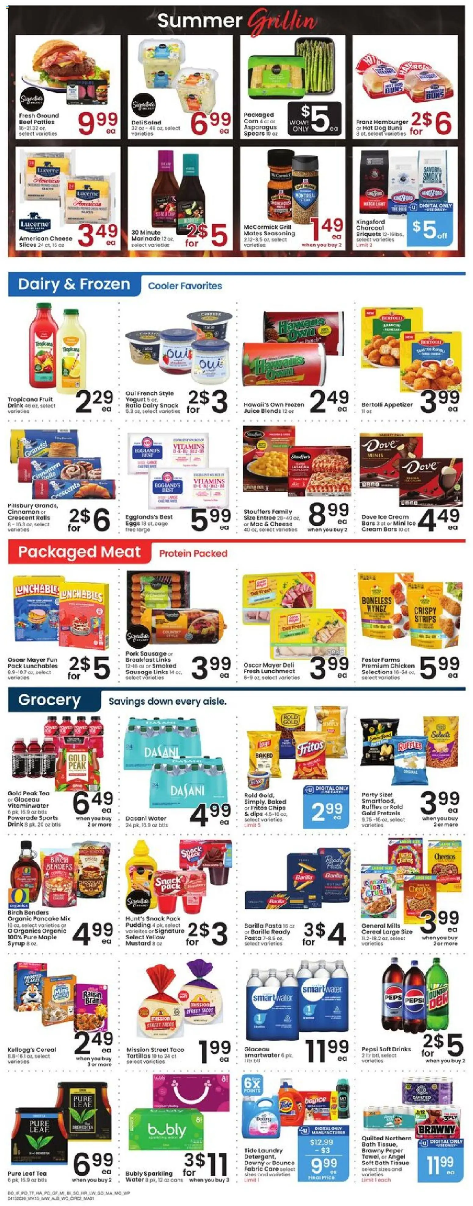 Albertsons Weekly Ad - valid from 15.04.2026 | Page: 5 | Products: Asparagus, Pork, Cream, Water