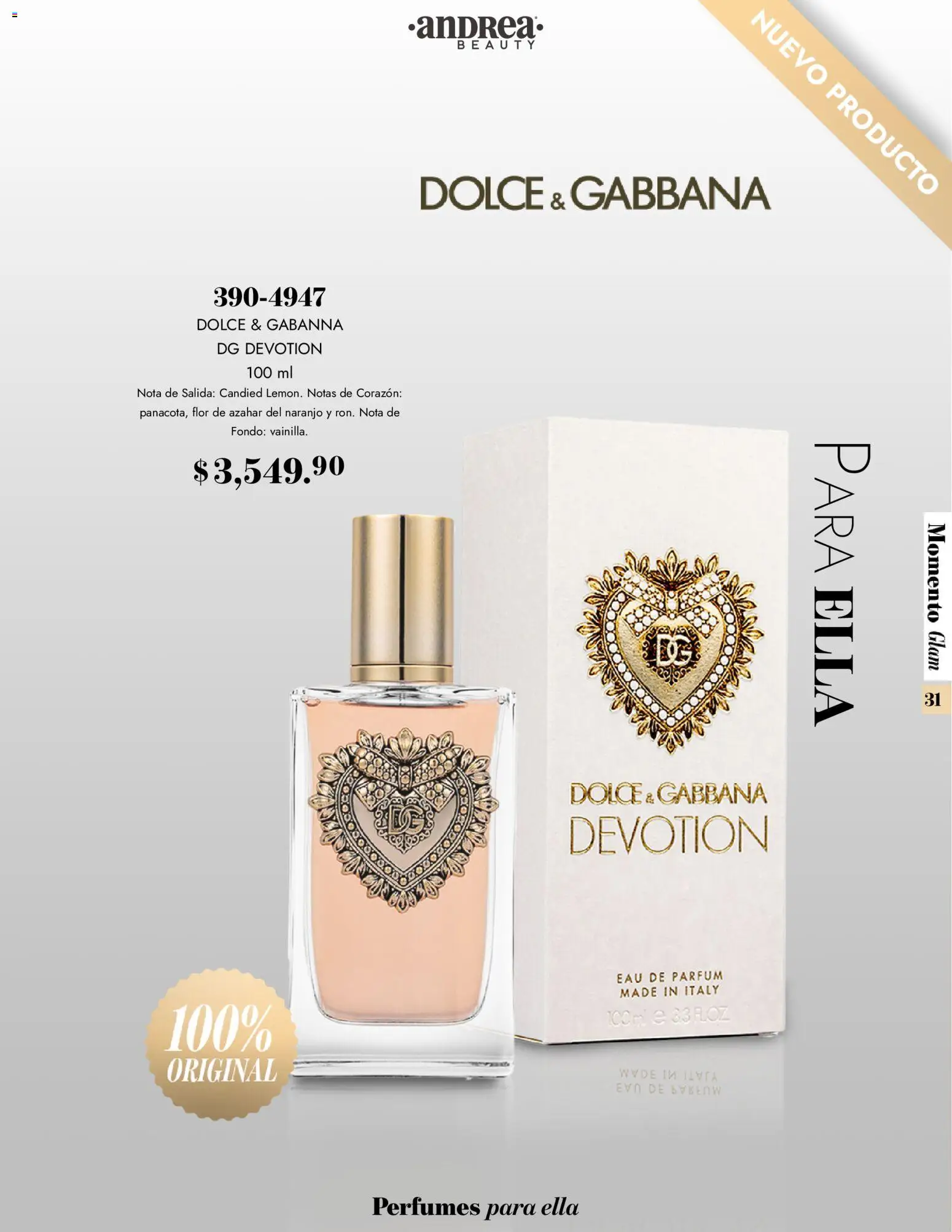 Nuevas ofertas de Andrea válidas en toda la República Mexicana desde el 26.10.2025. ¡Encuentra las mejores ofertas en Andrea catálogo Momento Glam! | Página: 31