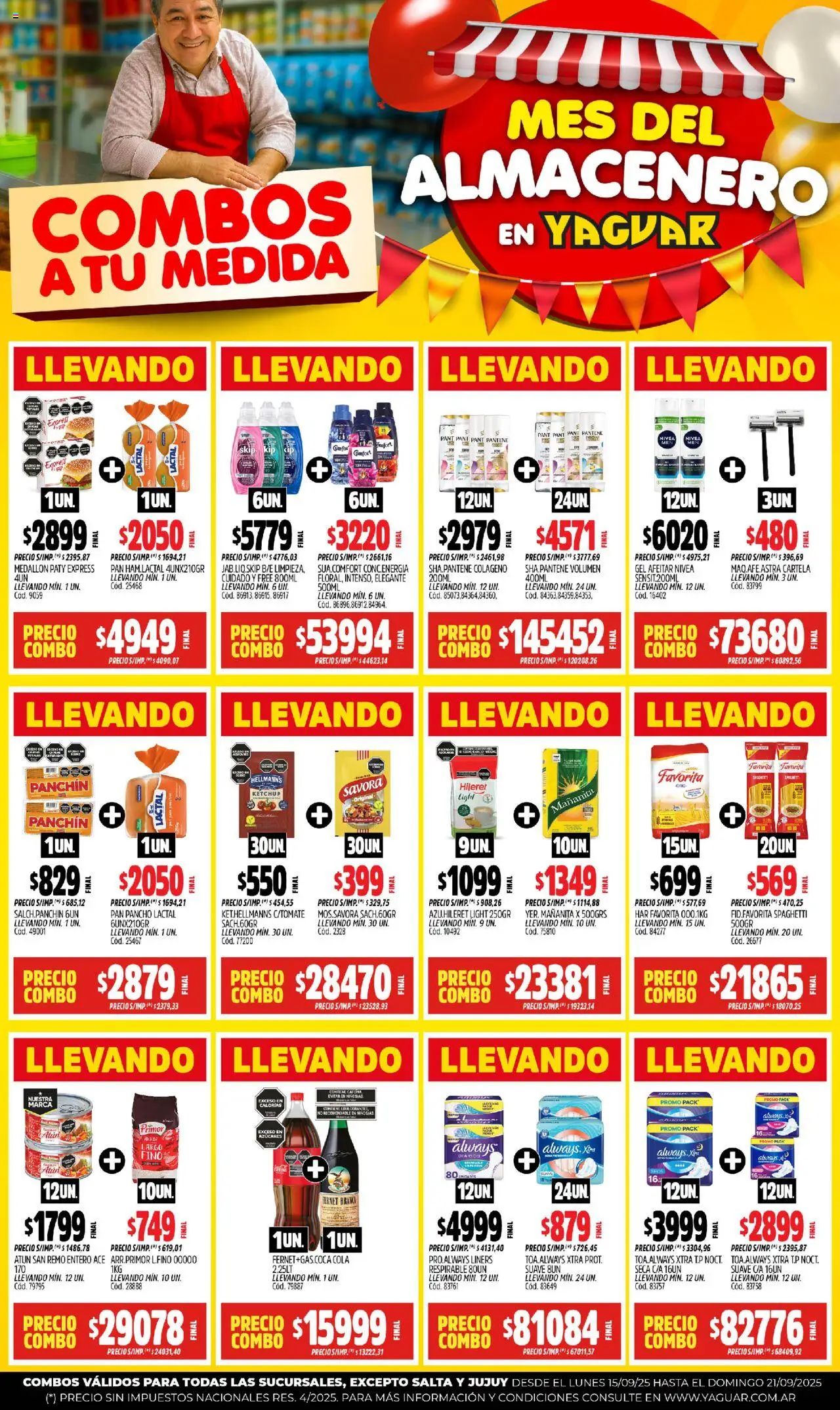 Yaguar - Parque Chacabuco │ válido desde el 15.09.2025 | Página: 2 | Productos: Ketchup, Fernet, Atún, Pan