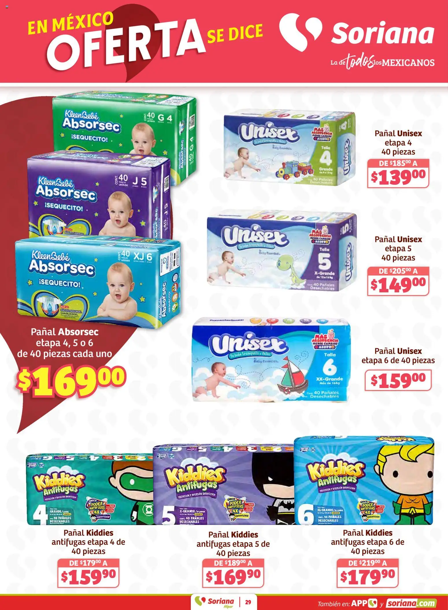 Nuevas ofertas de Soriana válidas en toda la República Mexicana desde el 02.01.2026. ¡Encuentra las mejores ofertas en Soriana - Preciazazaso Híper: Valle de México ! | Página: 29 | Productos: Pañales