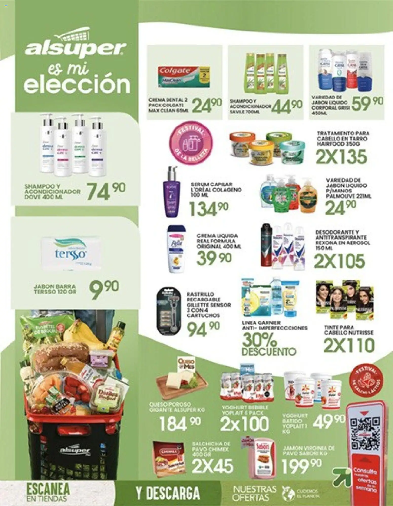 Nuevas ofertas de Alsuper válidas en toda la República Mexicana desde el 14.04.2026. ¡Encuentra las mejores ofertas en Alsuper folleto Saltillo! | Página: 8 | Productos: Antitranspirante, Crema, Queso, Acondicionador