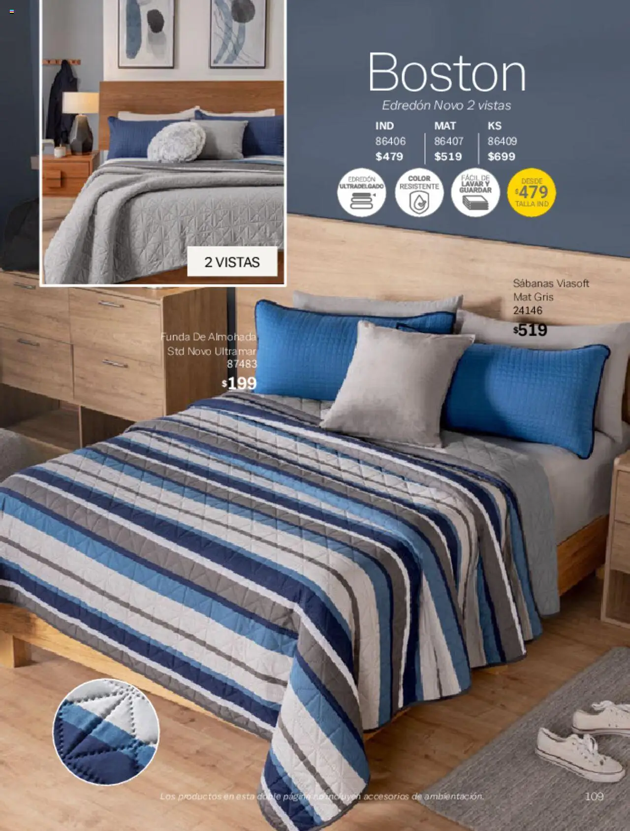 Nuevas ofertas de Vianney válidas en toda la República Mexicana desde el 07.03.2025. ¡Encuentra las mejores ofertas en Vianney catálogo Primavera! | Página: 111 | Productos: Funda, Funda de almohada, Almohada, Sabanas