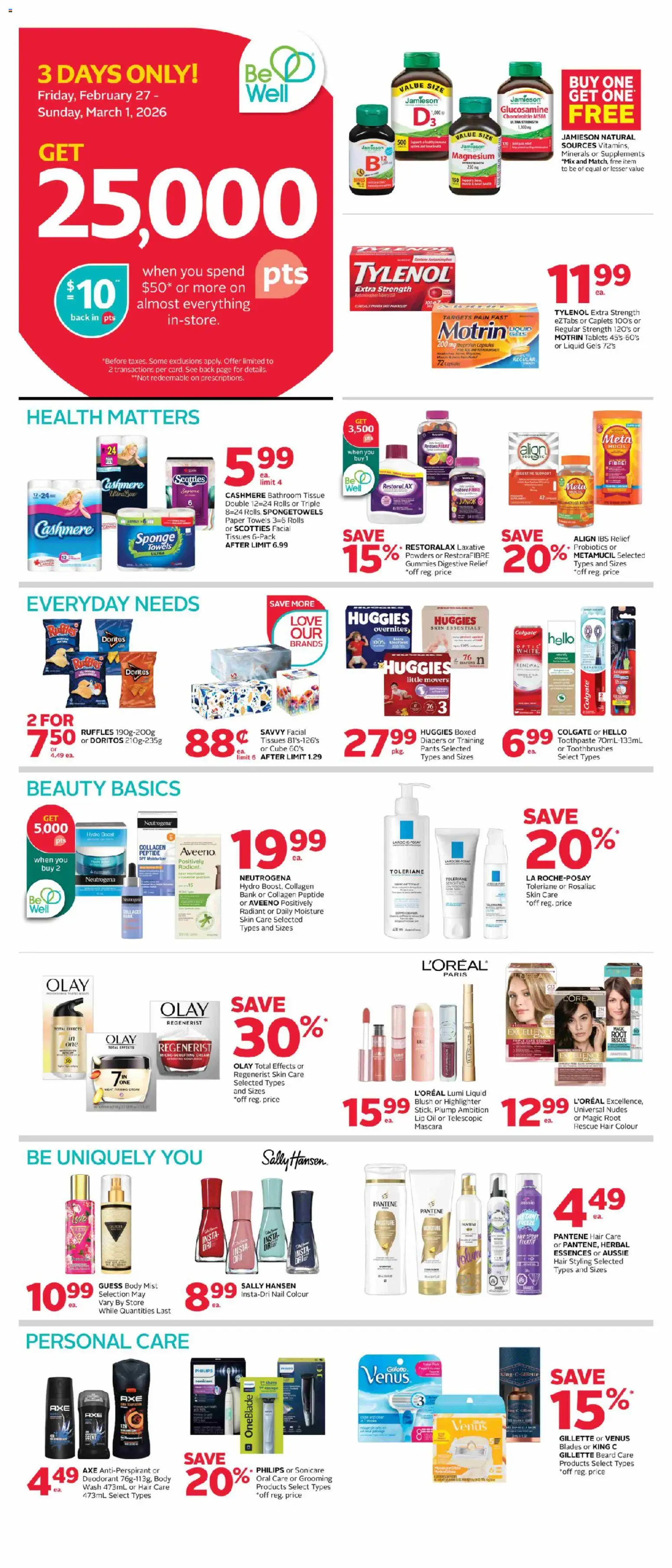 Rexall flyer valid from 27.02.2026 | Page: 2 | Products: Cream, Blush, Deodorant, Antiperspirant