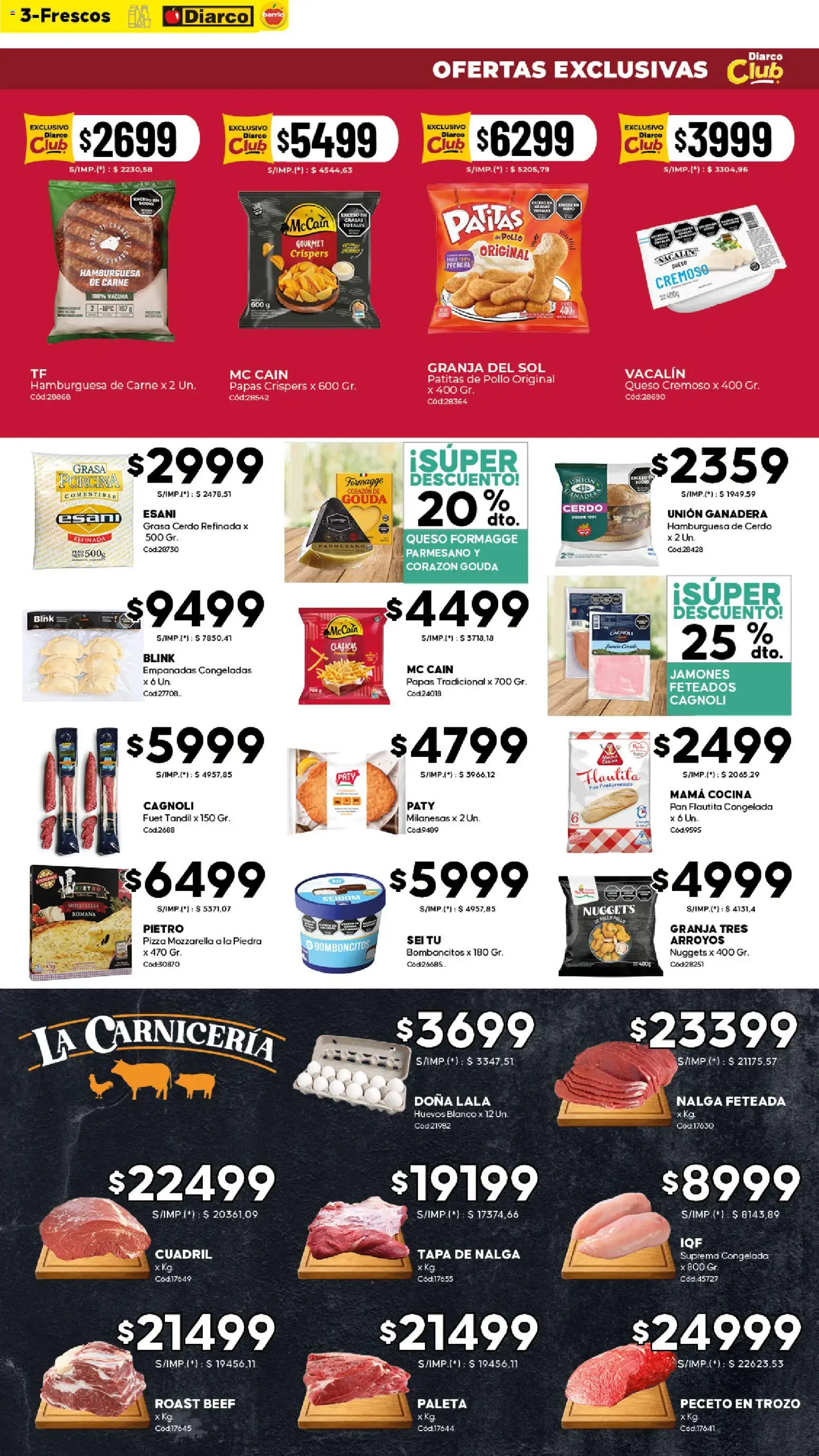 Diarco - Ofertas Diarco Barrio │ válido desde el 20.04.2026 | Página: 3 | Productos: Cocina, Paleta, Queso, Pan