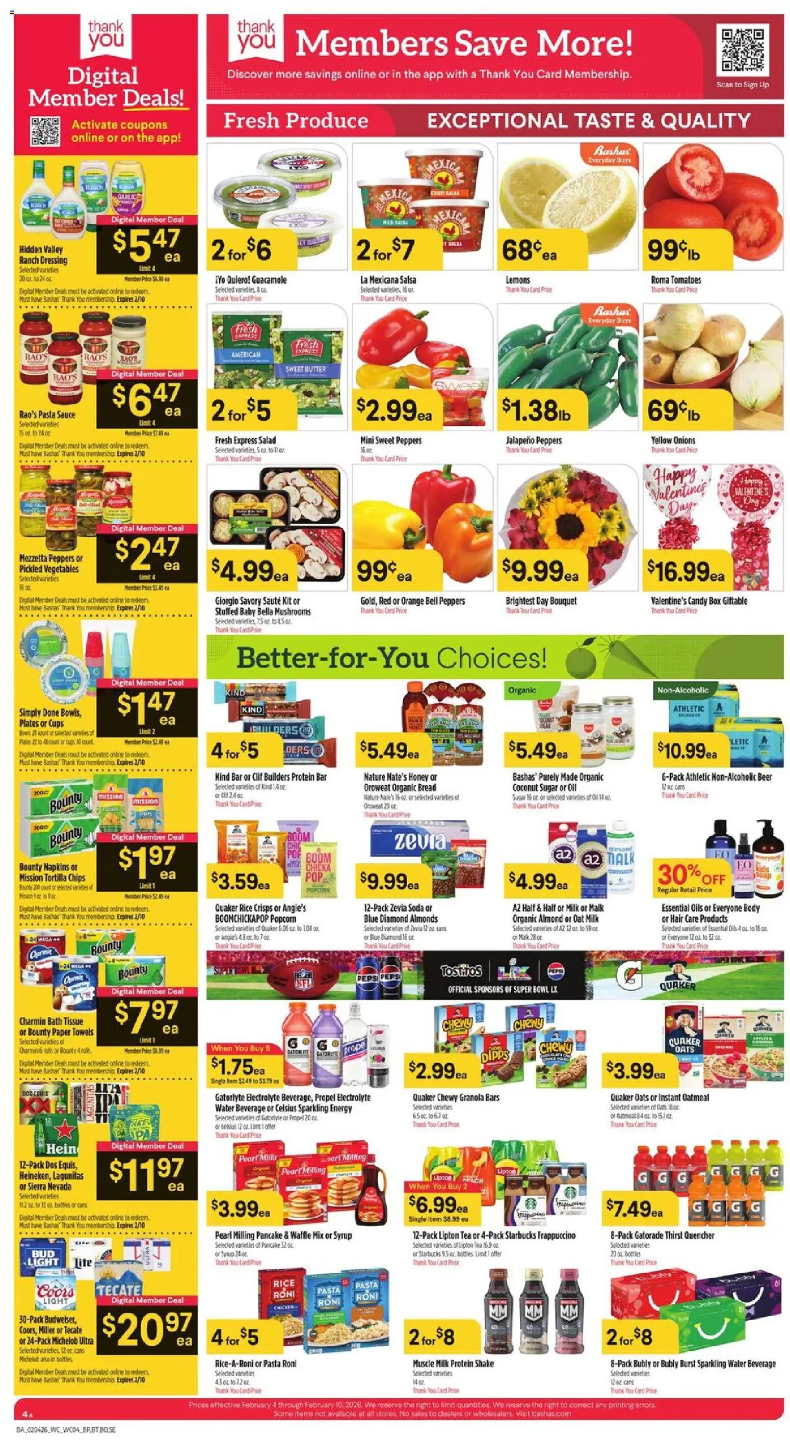 Basha's Weekly Ad - valid from 04.02.2026 | Page: 4 | Products: Box, Pasta, Salad, Sugar