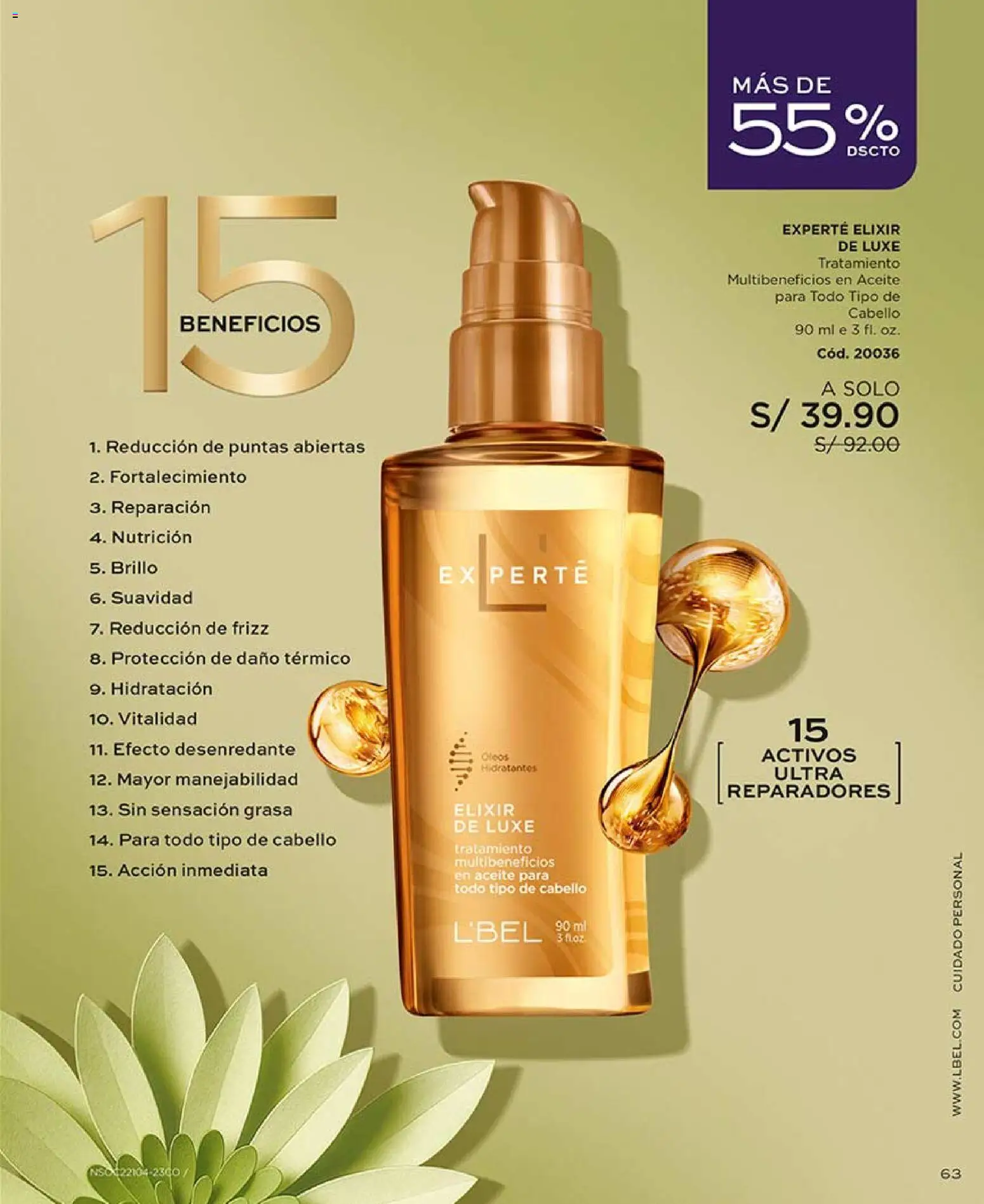 Catálogo L'Bel válido desde 04.04.2026 | Página: 63 | Productos: Aceite