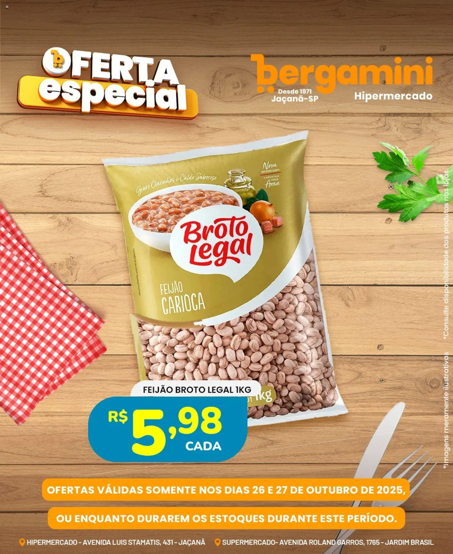 Supermercado Bergamini Folheto - válido de 26.10.2025 | Página: 3 | Produtos: Feijão