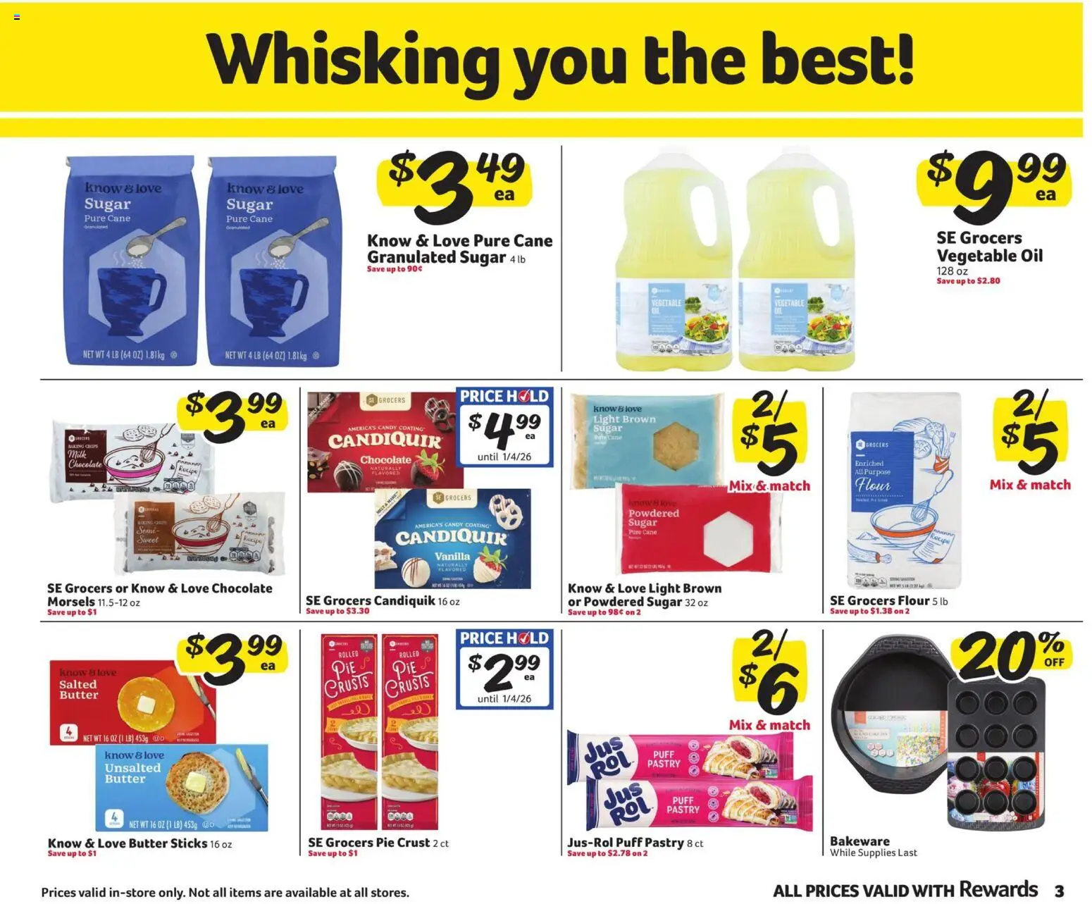 Winn Dixie In-Store Flyer - valid from 17.12.2025 | Page: 3 | Products: Butter, Oil, Chocolate, Puff Pastry