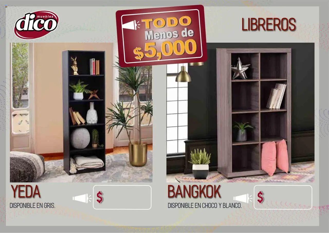 Nuevas ofertas de Muebles Dico válidas en toda la República Mexicana desde el 12.02.2025. ¡Encuentra las mejores ofertas en Muebles Dico catálogo Todo Menos! | Página: 51 | Productos: Mesa de TV, Mesa