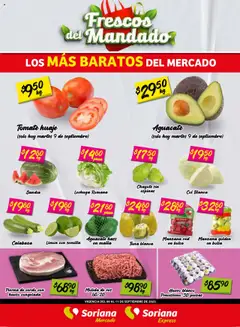 Vista previa de Soriana - Frescos del Mandado Mercado: Ver, Tab, Chis, Camp, Yuc y Q. Roo, nuevo folleto de la tienda, válido en México a partir del 09.09.2025