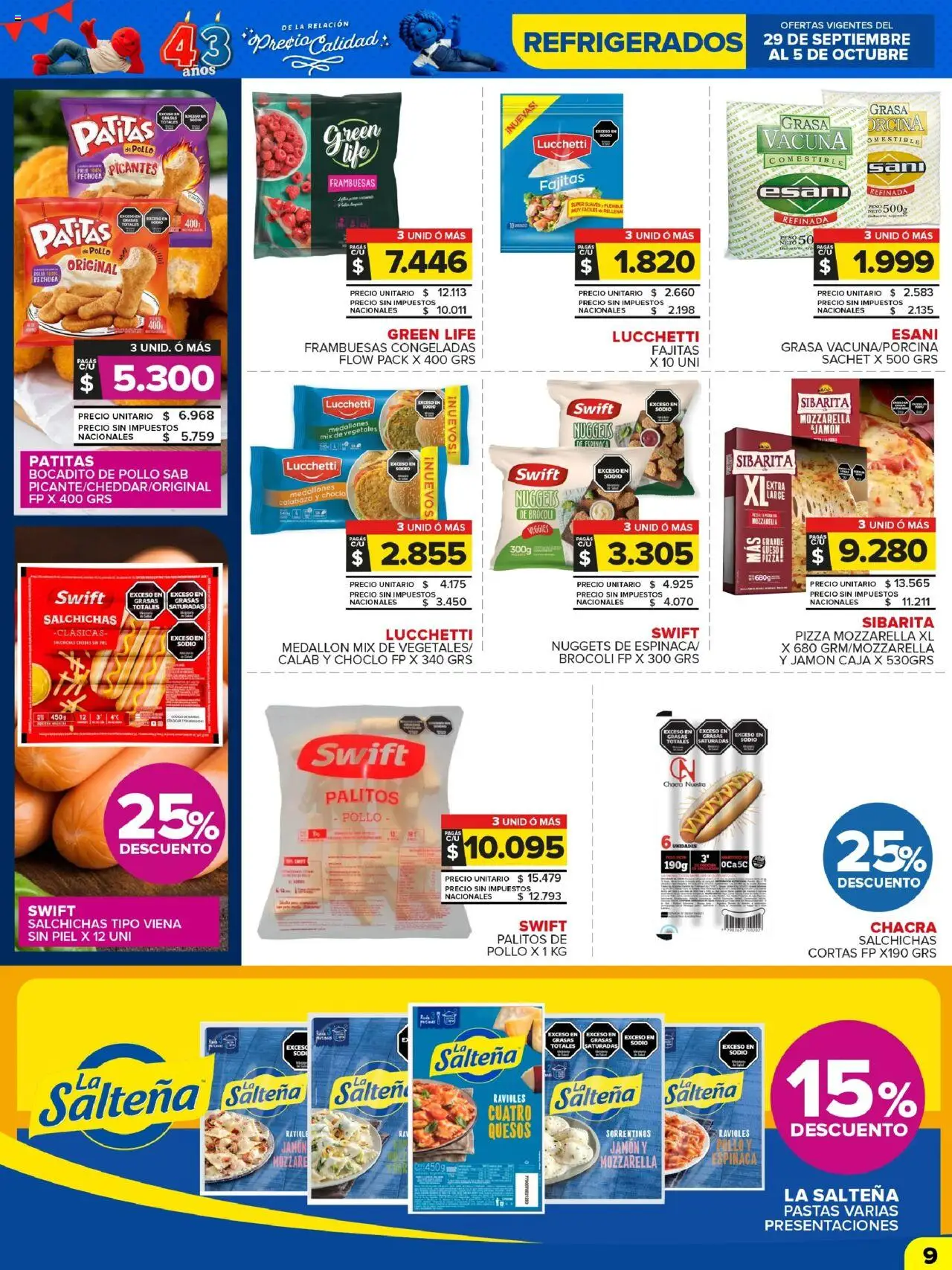 Carrefour Maxi catálogo - Jujuy │ válido desde el 29.09.2025 | Página: 8 | Productos: Caja, Brocoli, Pizza, Espinaca