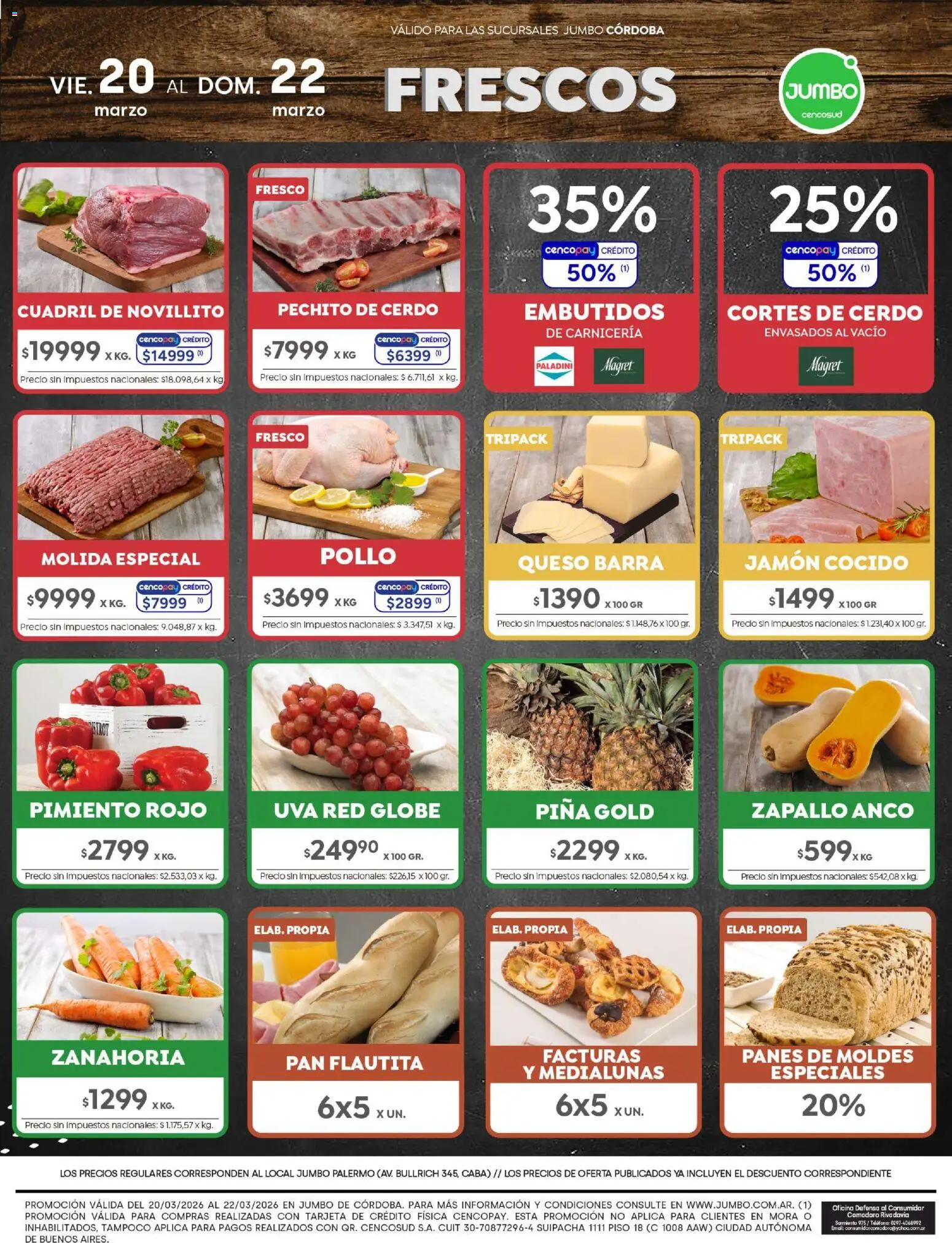 Jumbo - Ofertas | Córdoba │ válido desde el 20.03.2026 | Página: 8 | Productos: Pimiento, Jamón, Cerdo, Piña