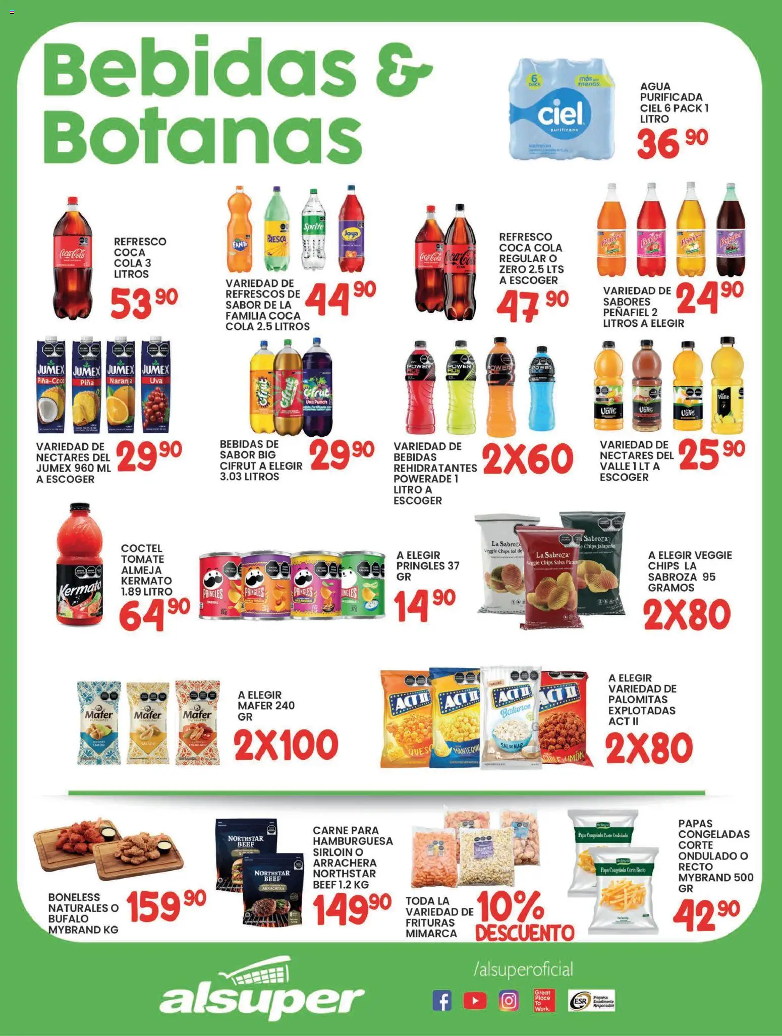 Nuevas ofertas de Alsuper válidas en toda la República Mexicana desde el 20.01.2026. ¡Encuentra las mejores ofertas en Alsuper folleto Chihuahua Capital! | Página: 3 | Productos: Papa, Sal, Uva, Piña