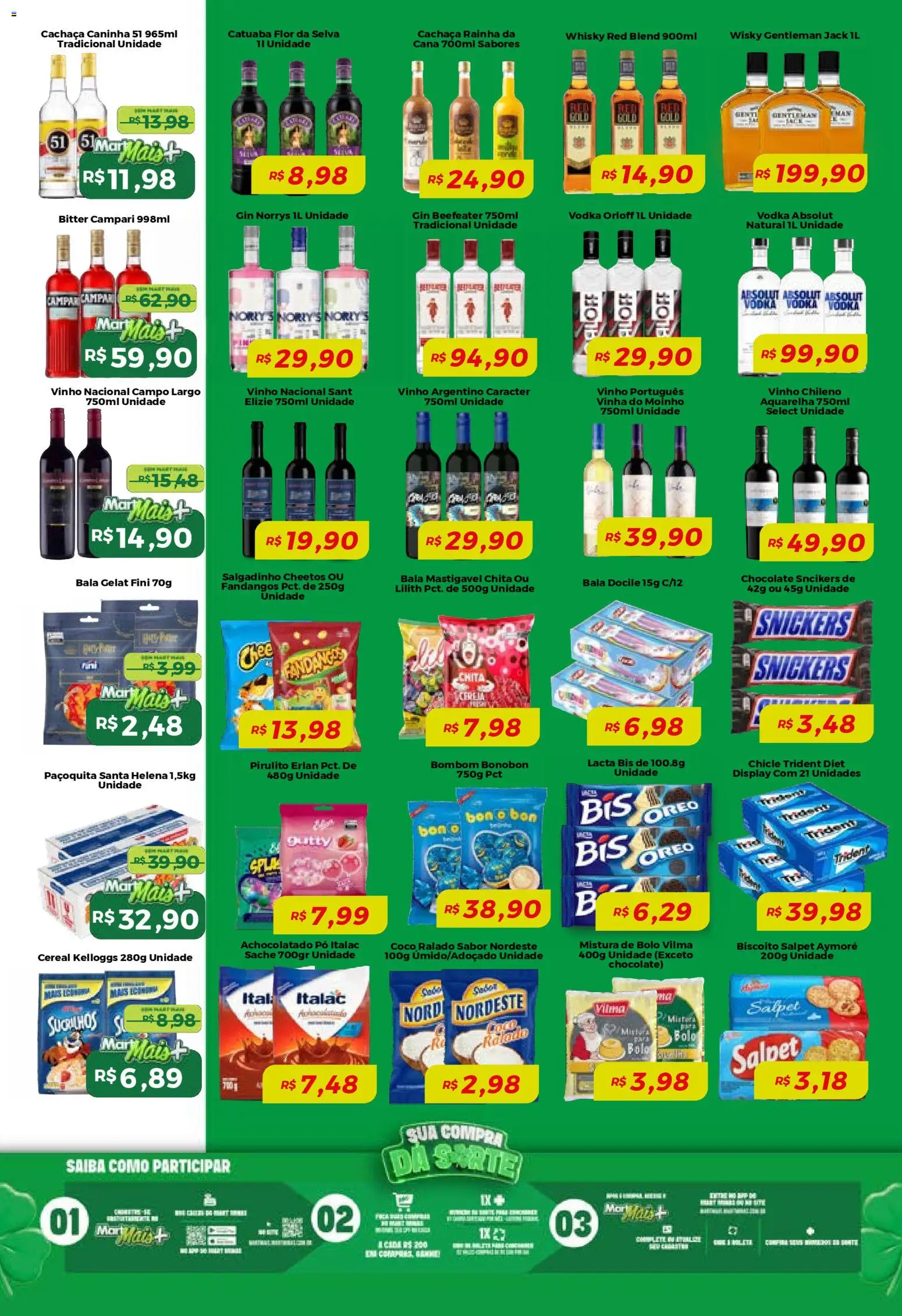 Mart Minas Folheto - válido de 15.01.2026 | Página: 3 | Produtos: Whisky, Gin, Sucrilhos, Bombom