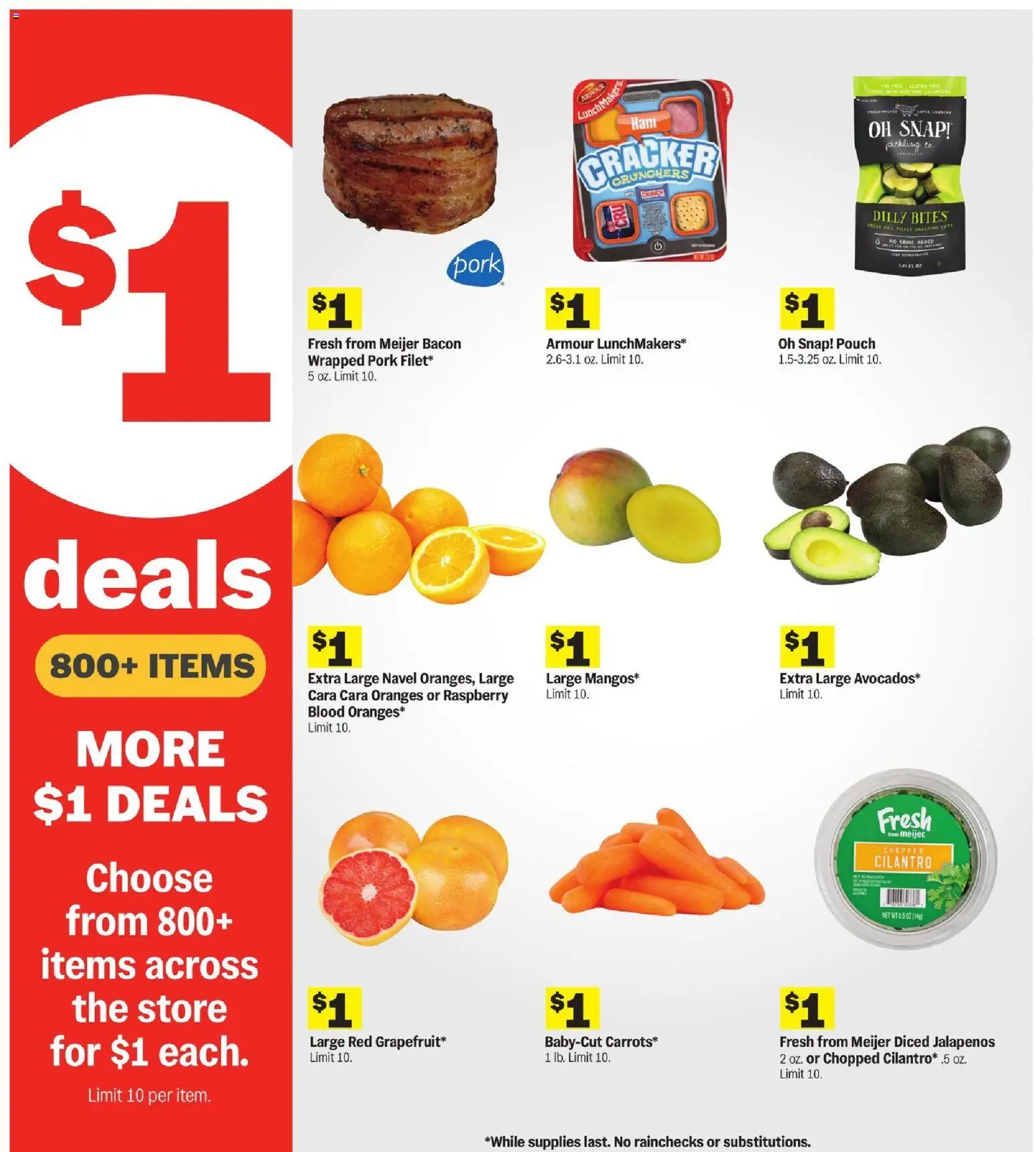Meijer Weekly Ad - valid from 25.02.2026 | Page: 5 | Products: Pork, Oranges, Raspberry, Dill