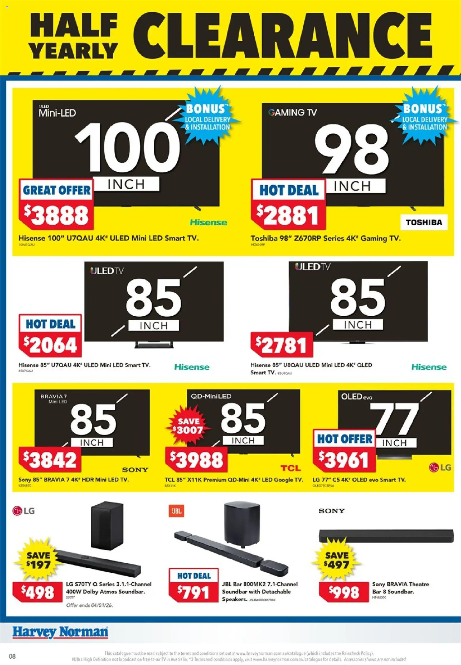 Harvey Norman catalogue - valid from 01.01.2026 | Page: 8 | Products: Accessories, Tv
