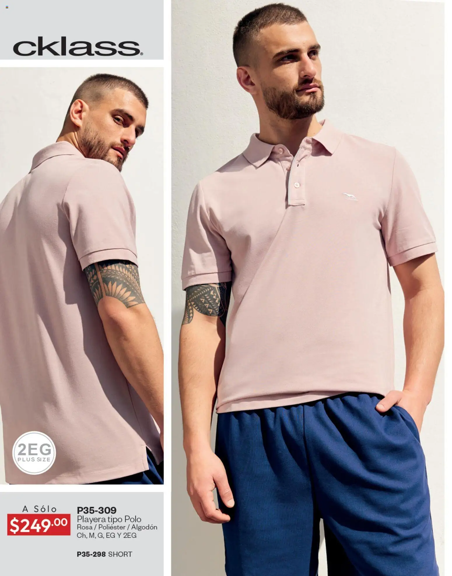 Nuevas ofertas de Cklass válidas en toda la República Mexicana desde el 05.03.2026. ¡Encuentra las mejores ofertas en Cklass catálogo Complemento Verano Ropa! | Página: 208 | Productos: Algodón, Playera, Short