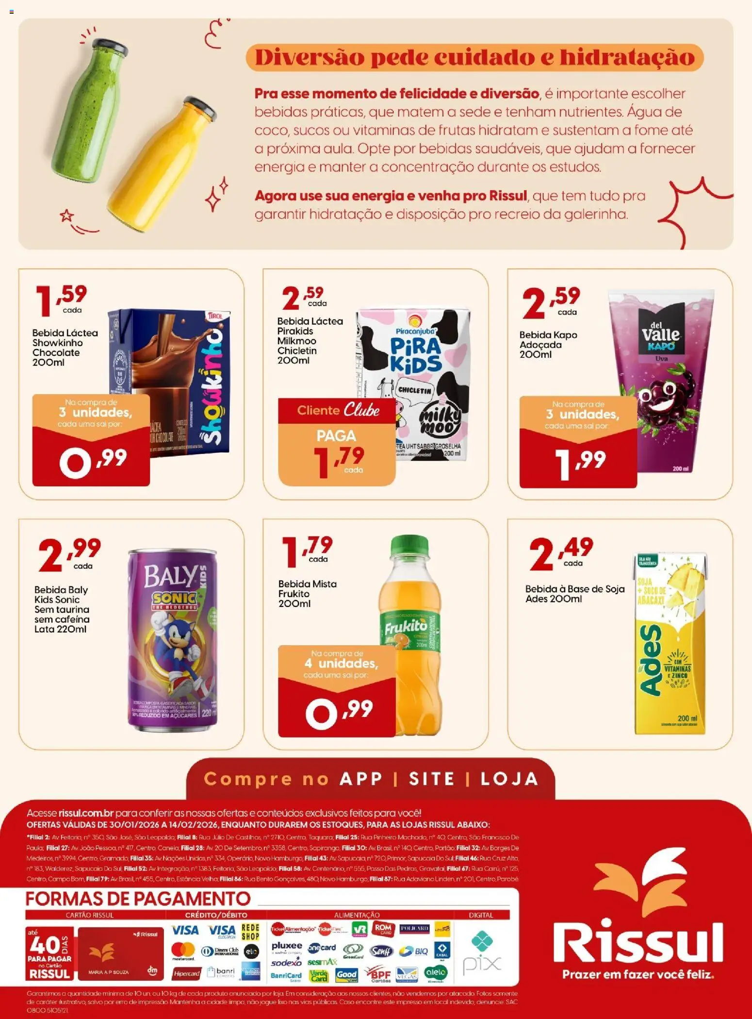 Rissul Folheto - válido de 30.01.2026 | Página: 4 | Produtos: Chocolate, Suco, Base, Sal